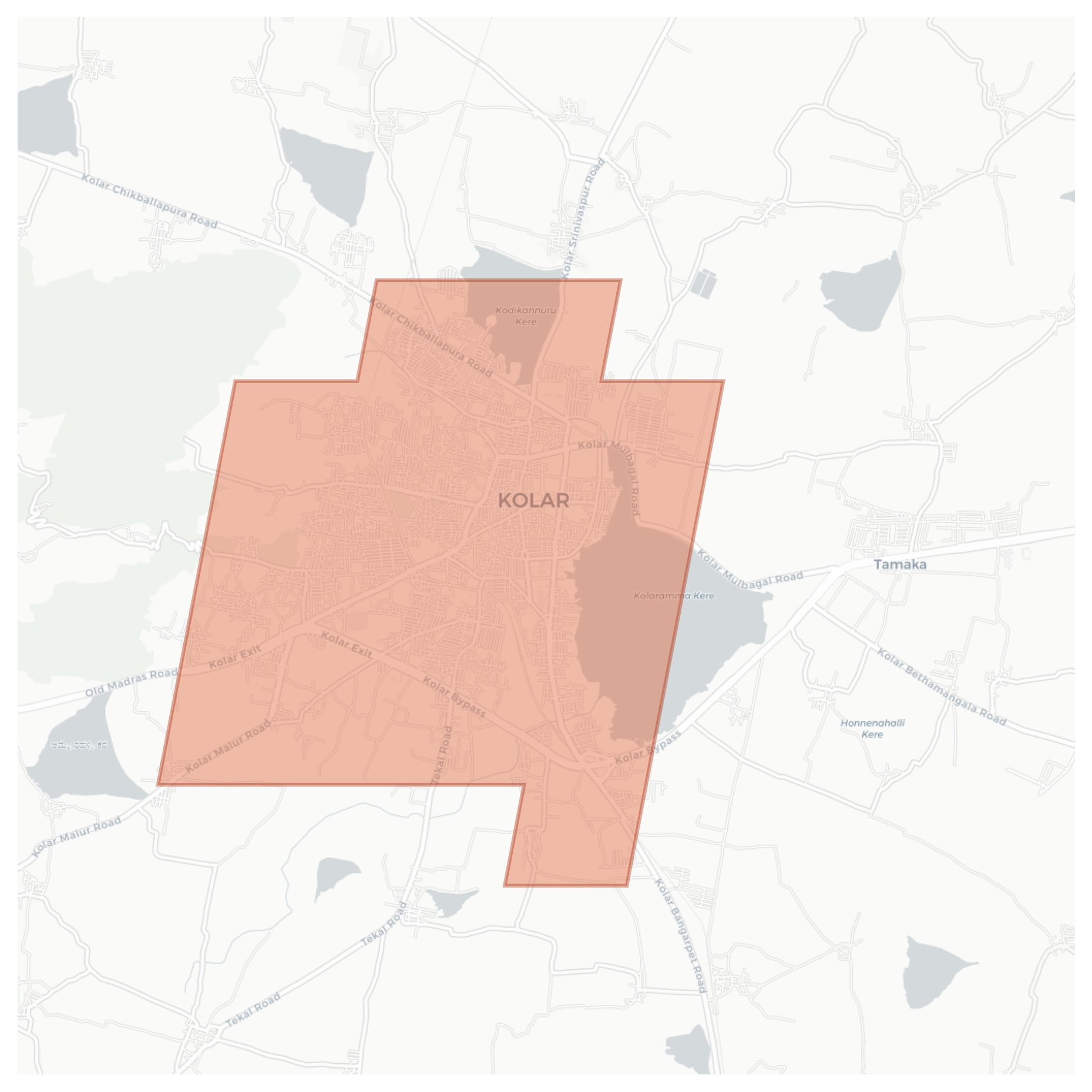 Kolar geographic map