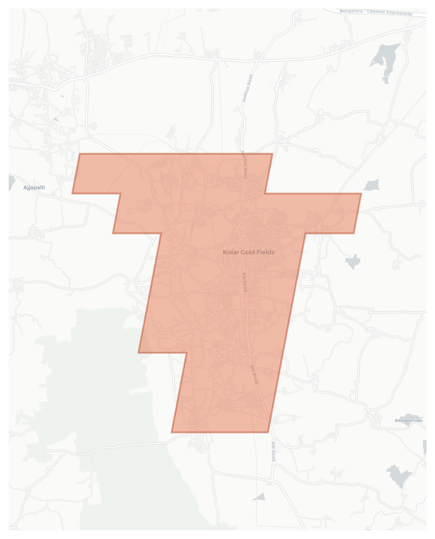 Kolar Gold Fields geographic map