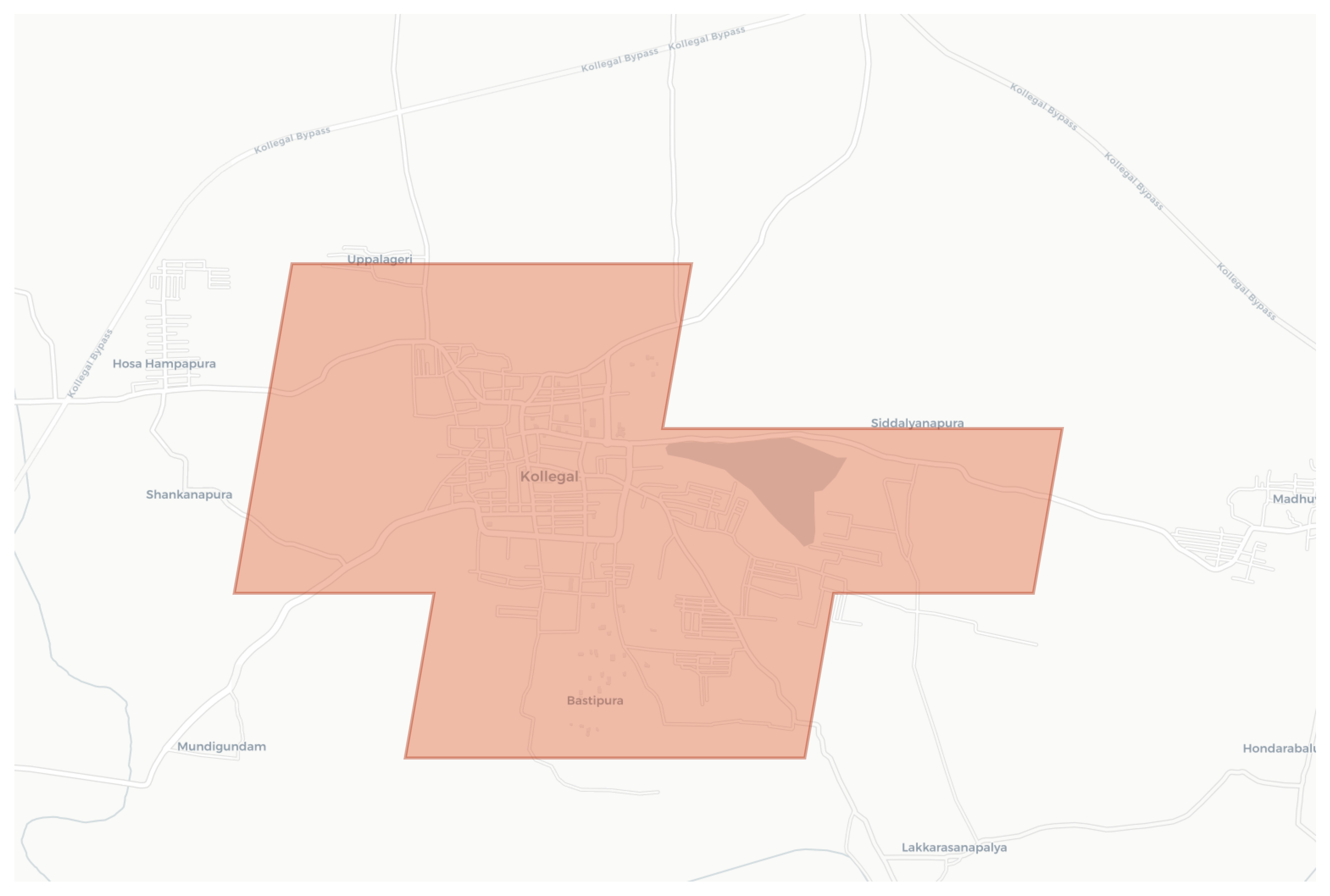 Kollegal geographic map