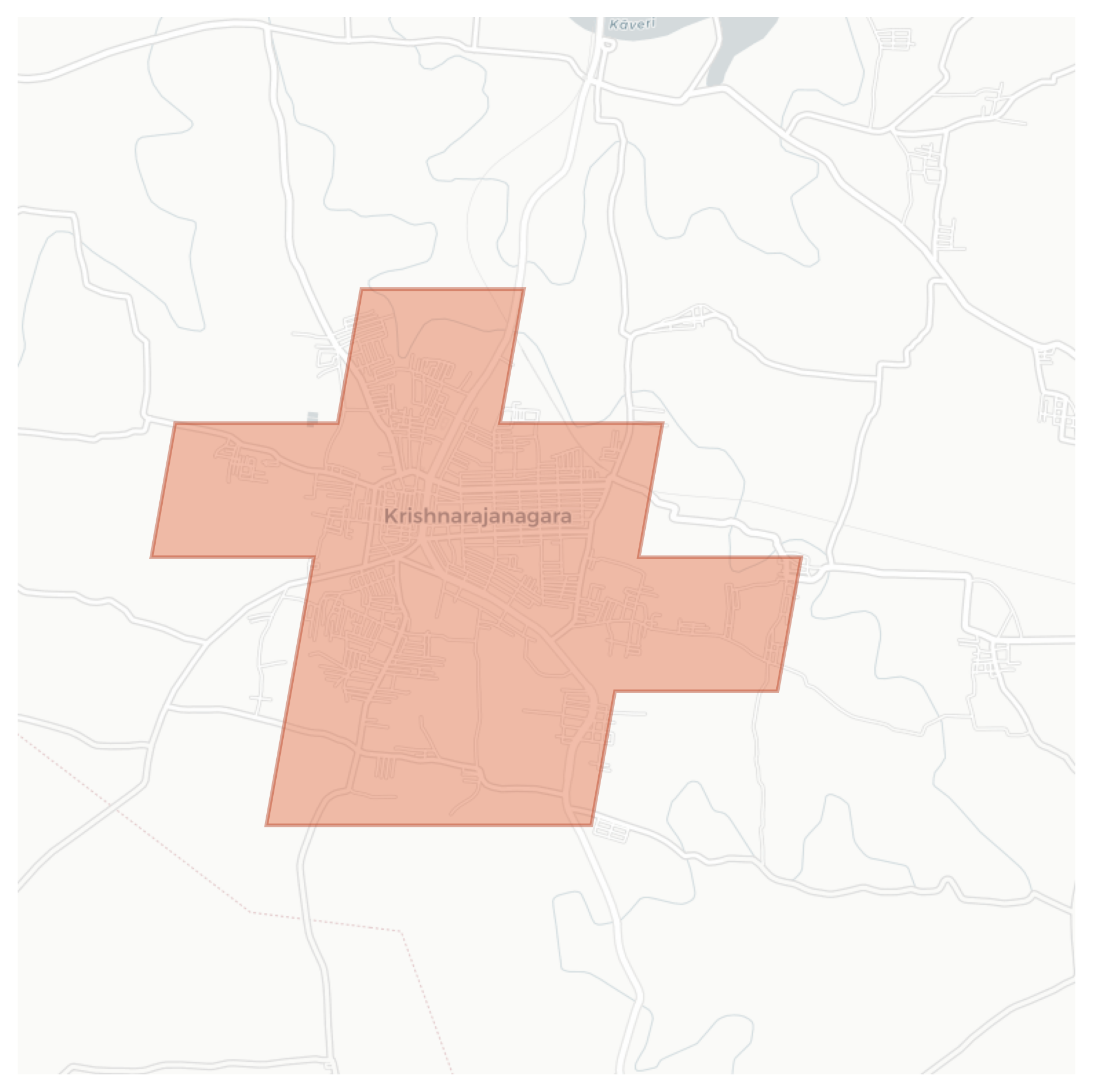 Krishnarajanagara geographic map