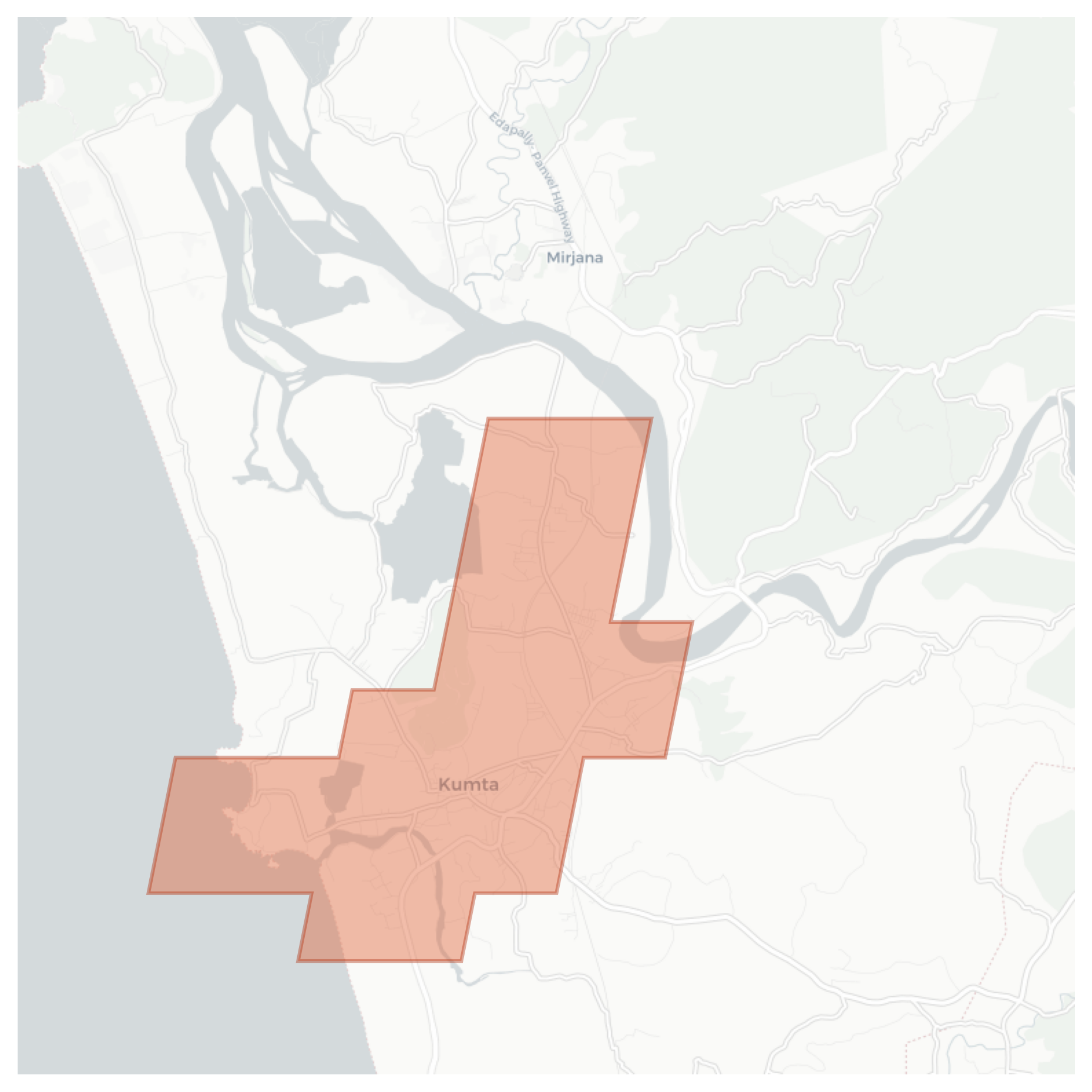 Kumta geographic map