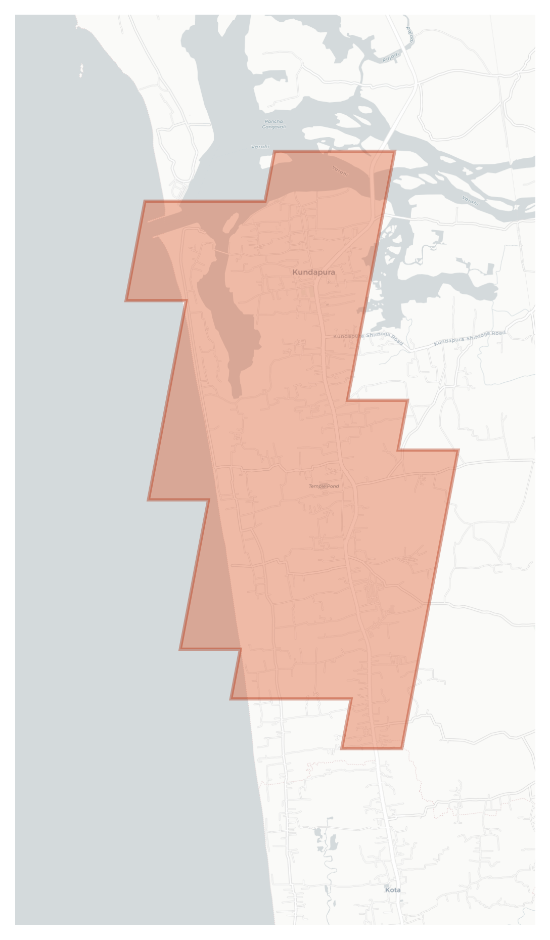 Kundapura geographic map
