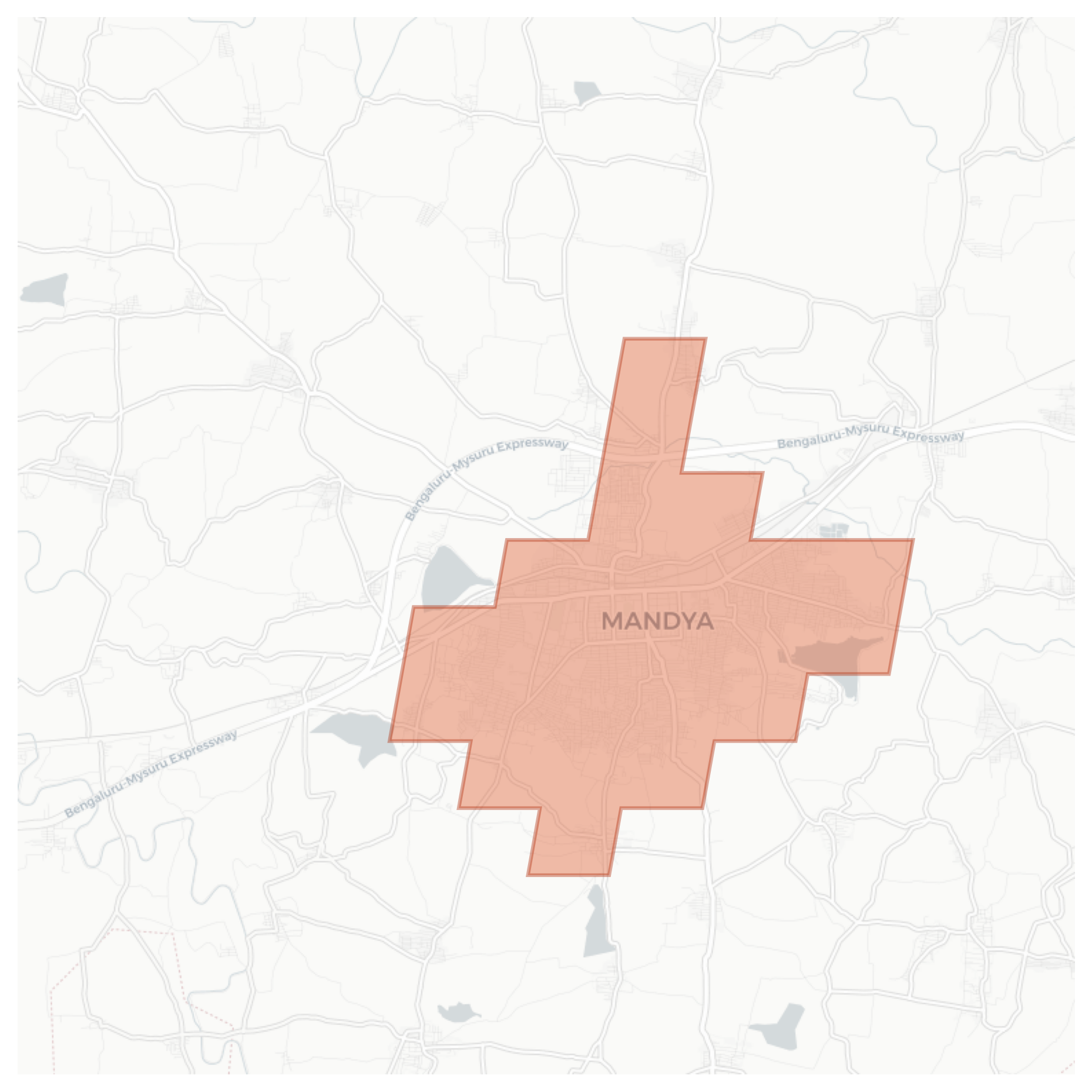 Mandya geographic map