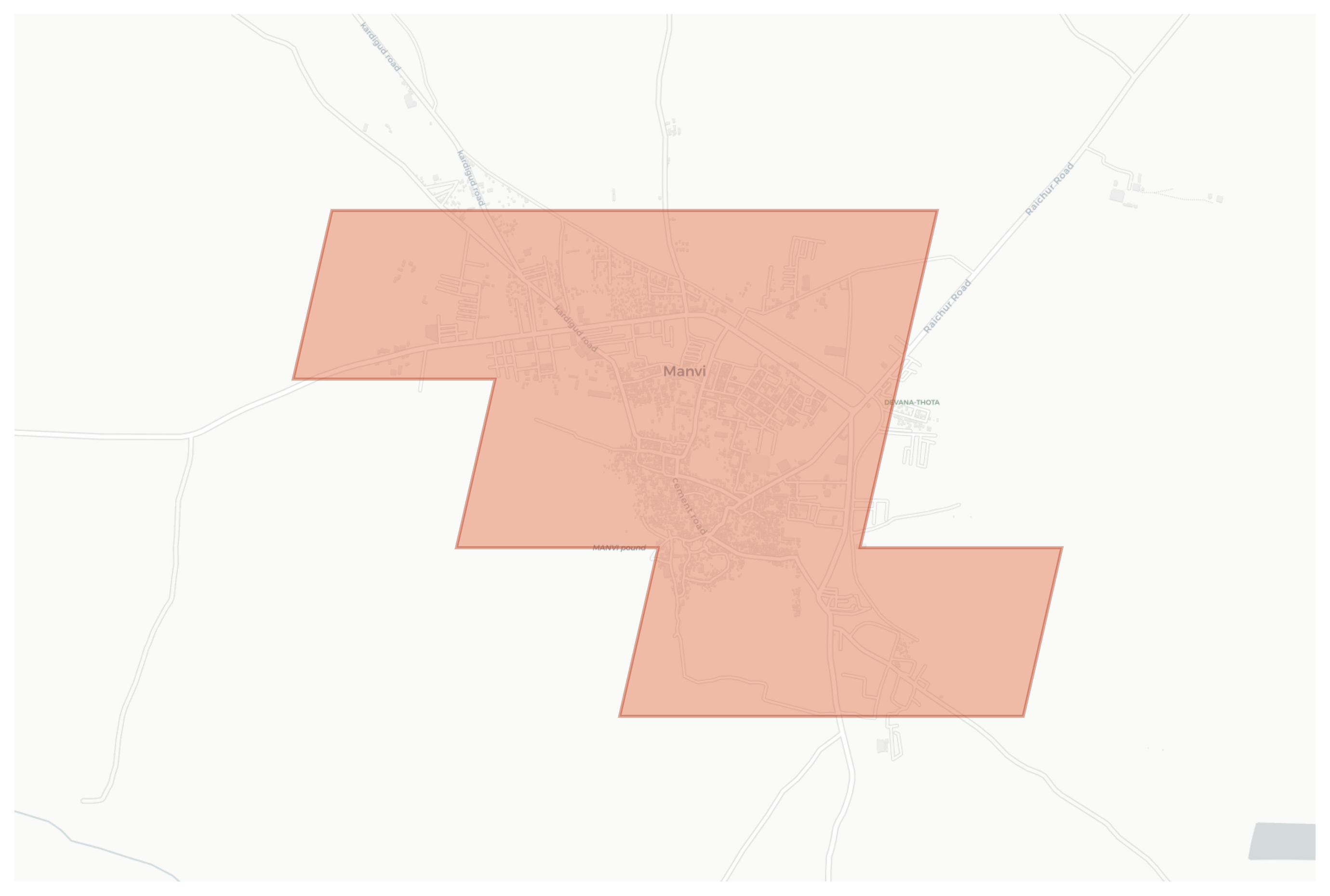 Manvi geographic map