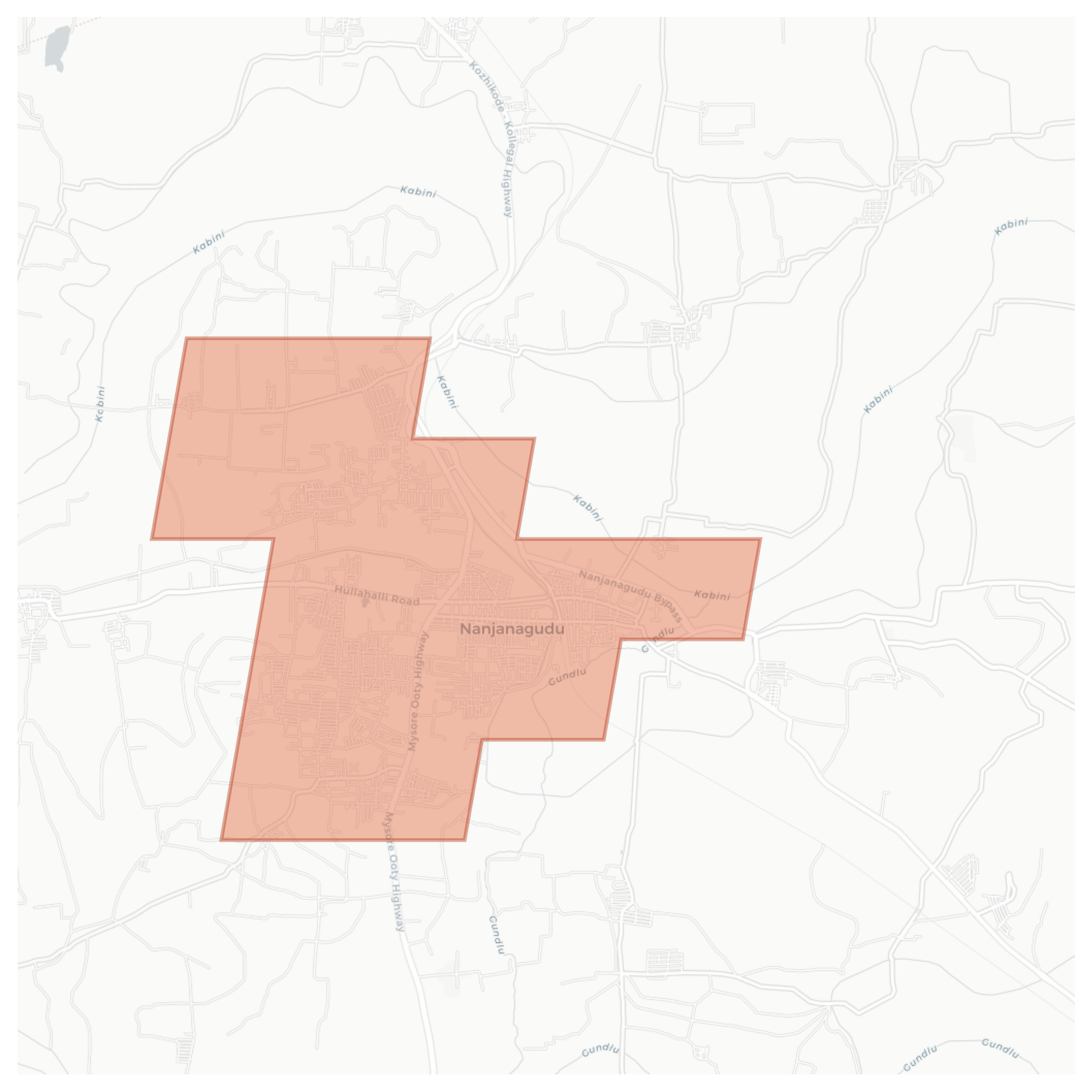 Nanjanagudu geographic map