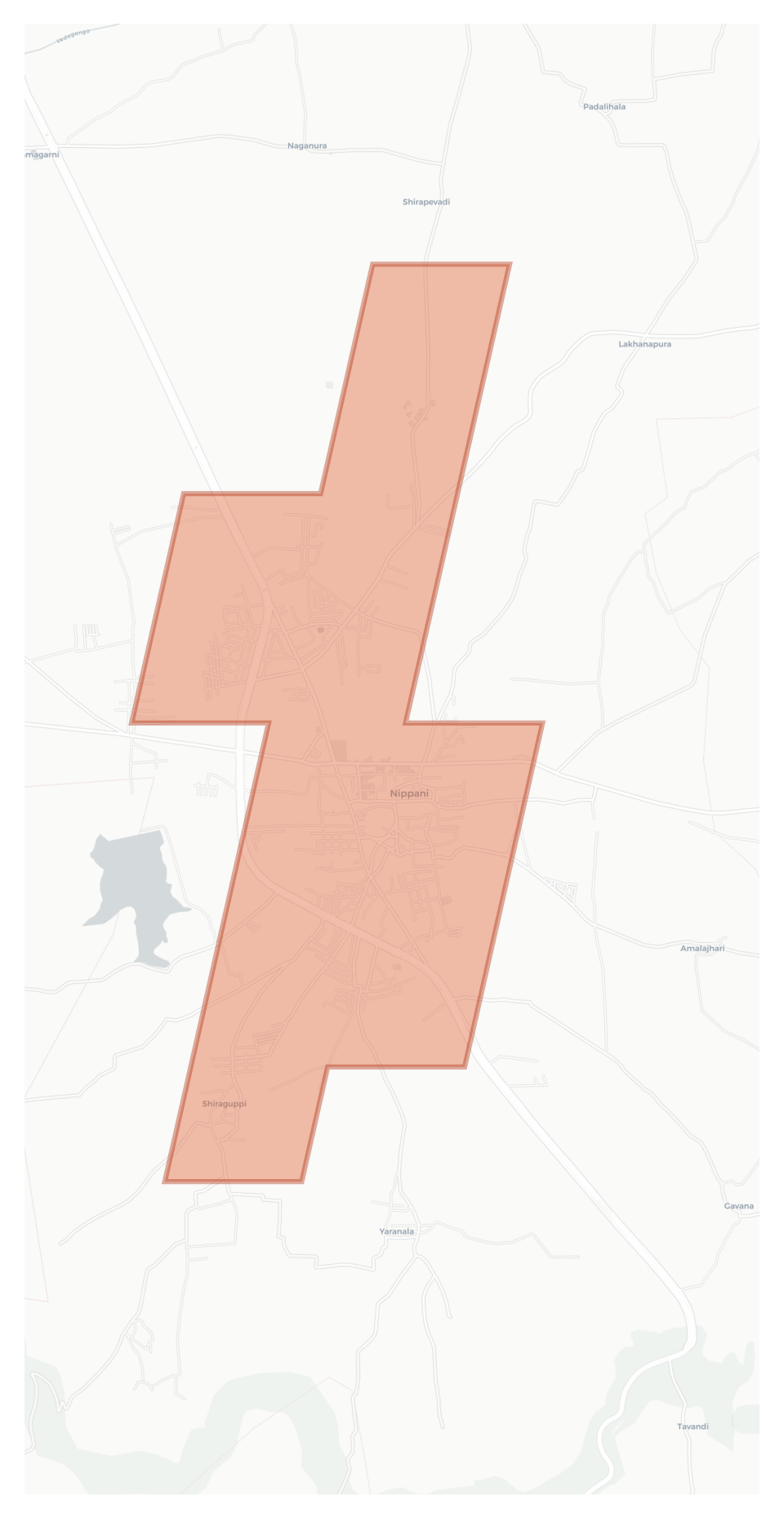 Nippani geographic map