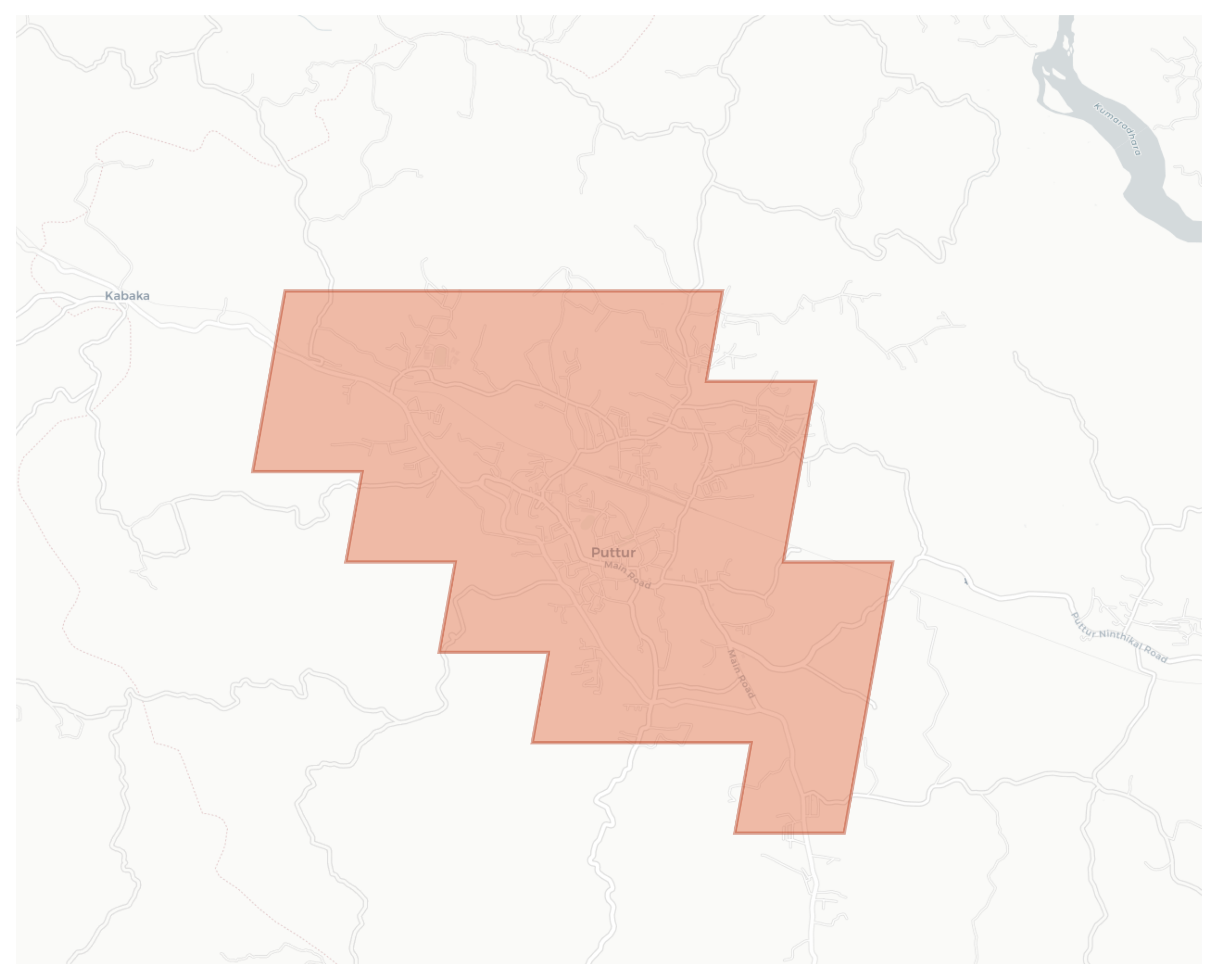 Puttur geographic map