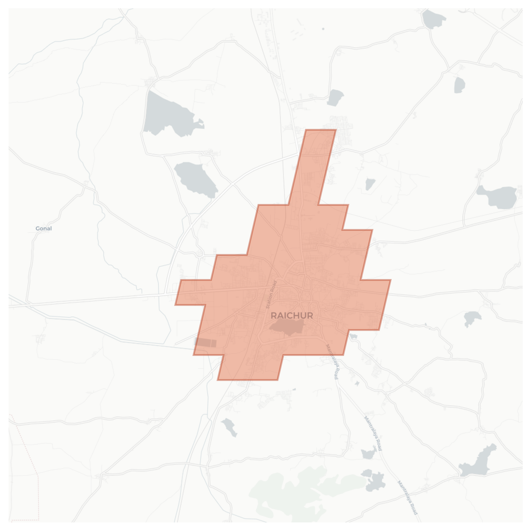 Raichur geographic map
