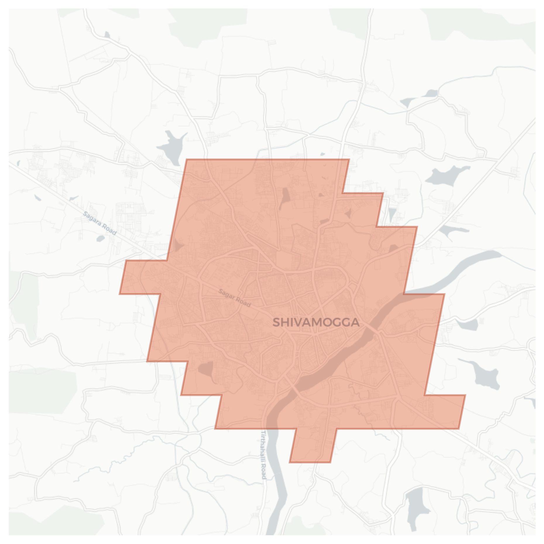 Shivamogga geographic map