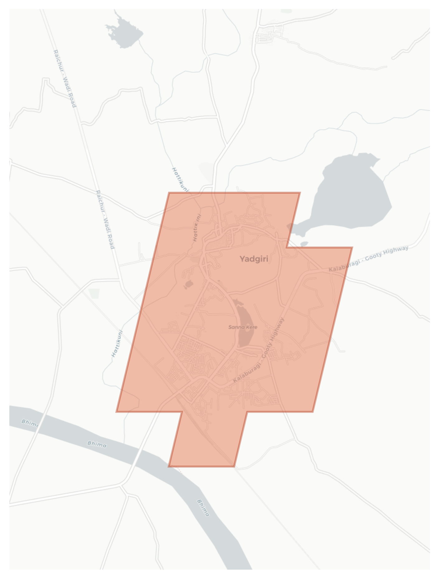 Yadgir geographic map