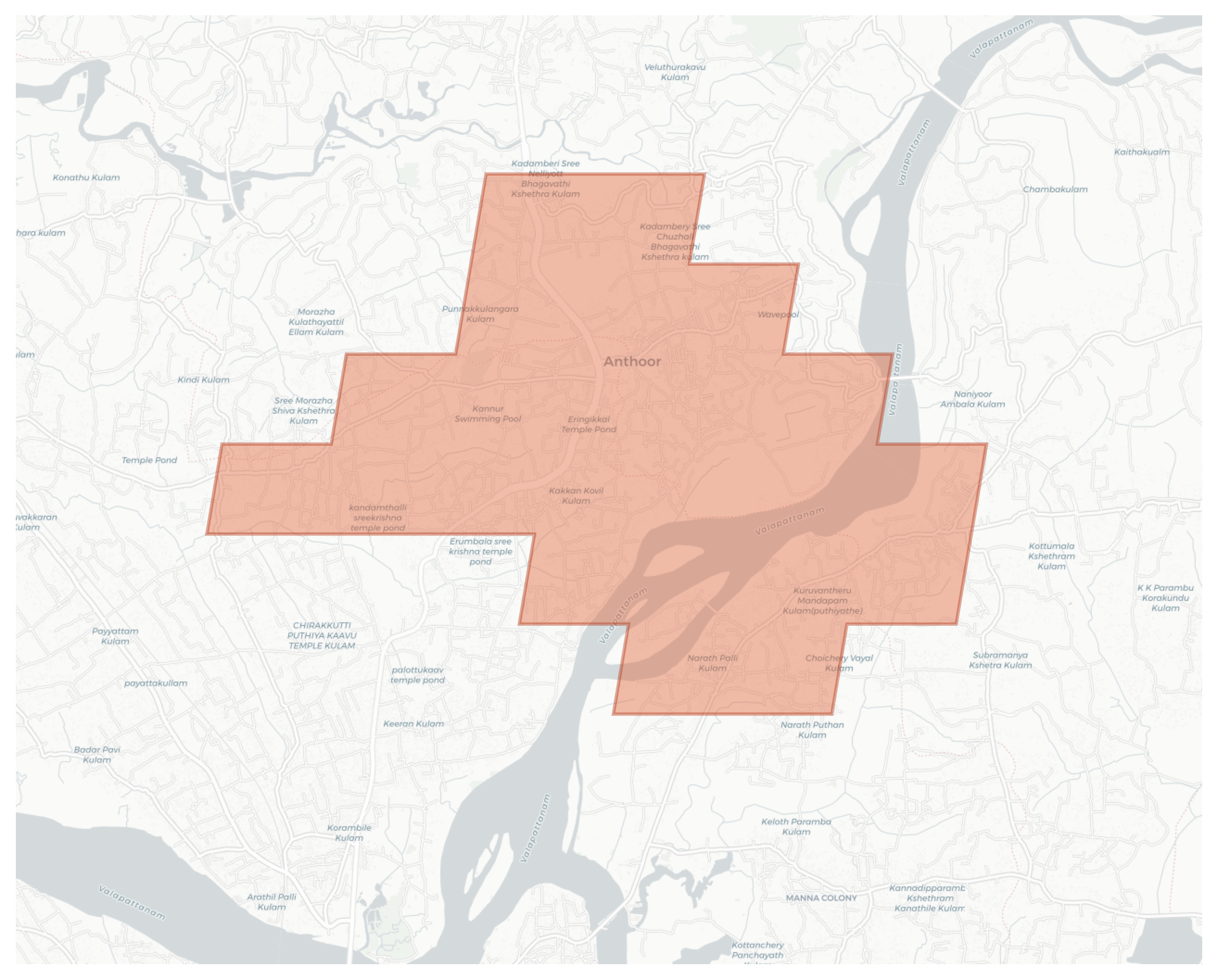 Anthoor geographic map