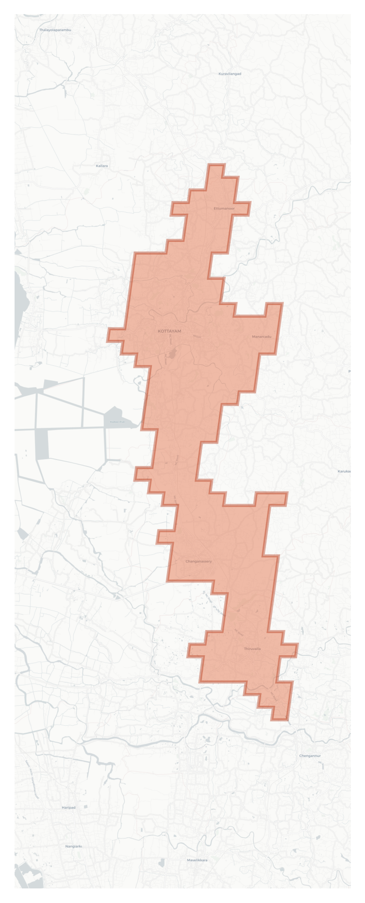 Kottayam geographic map