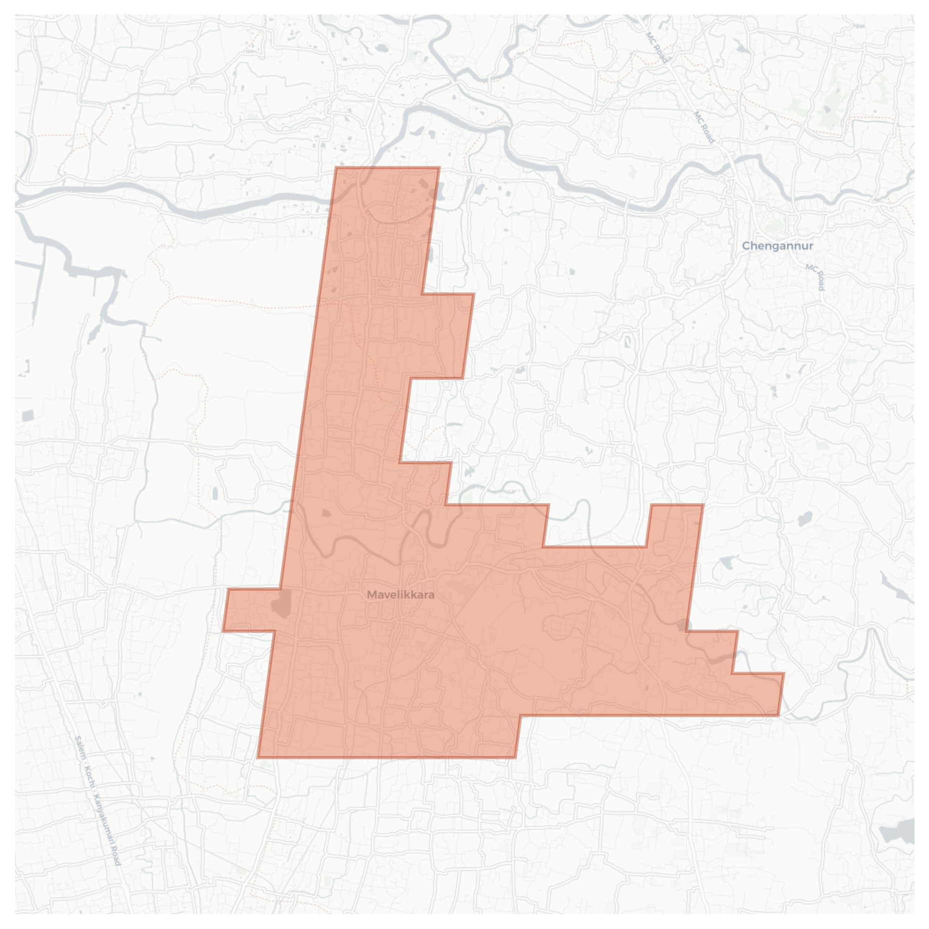 Mavelikkara geographic map