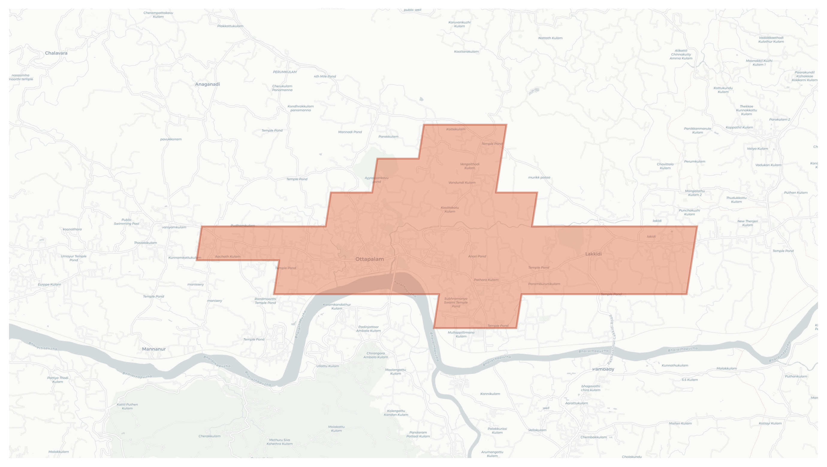 Ottapalam geographic map