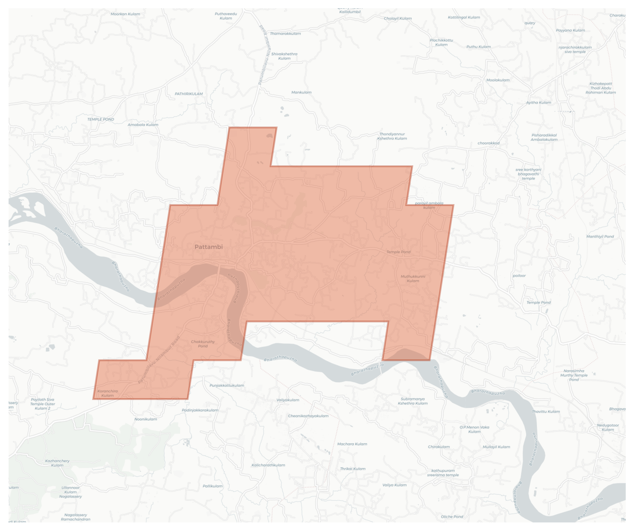 Pattambi geographic map