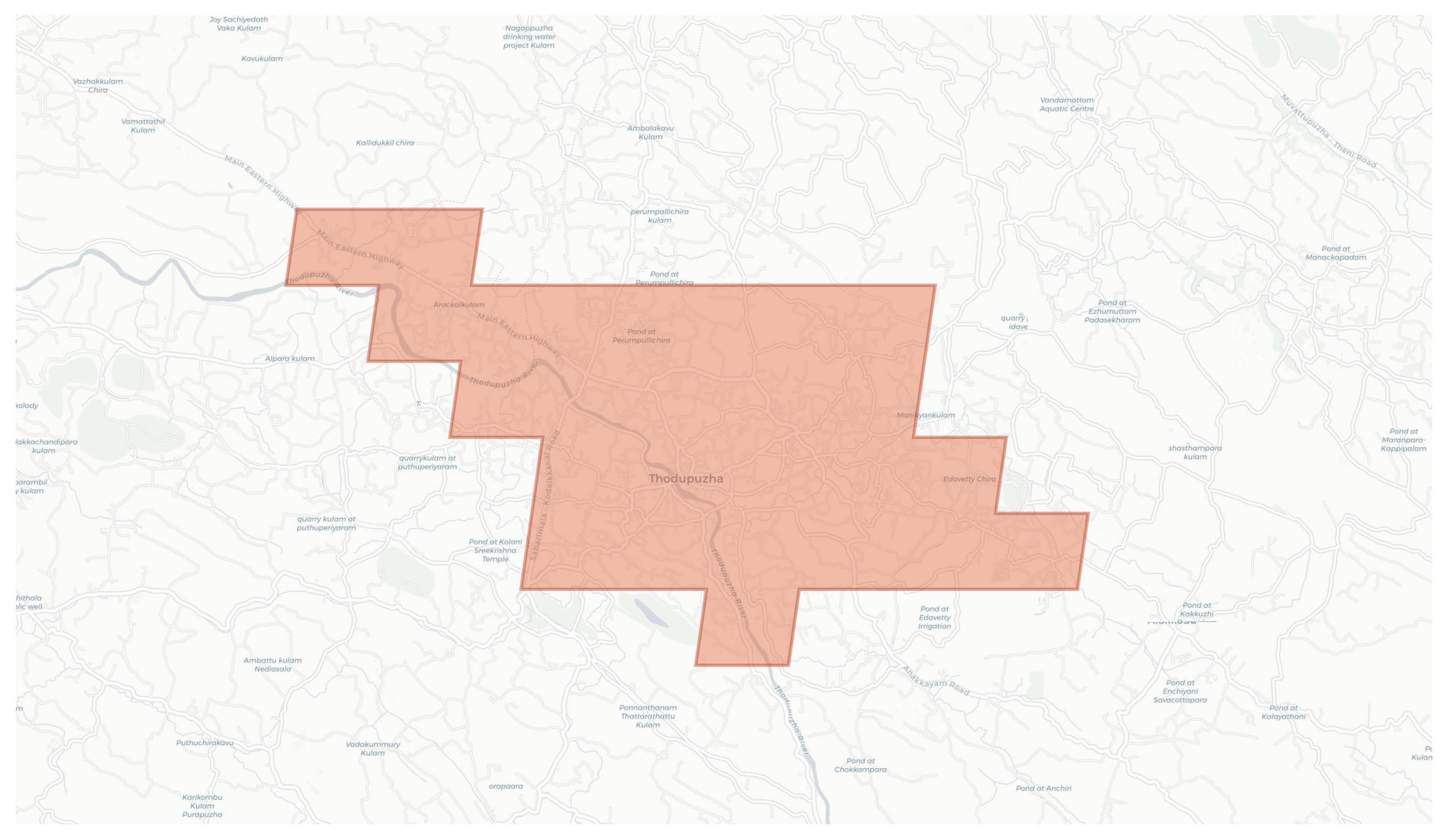 Thodupuzha geographic map