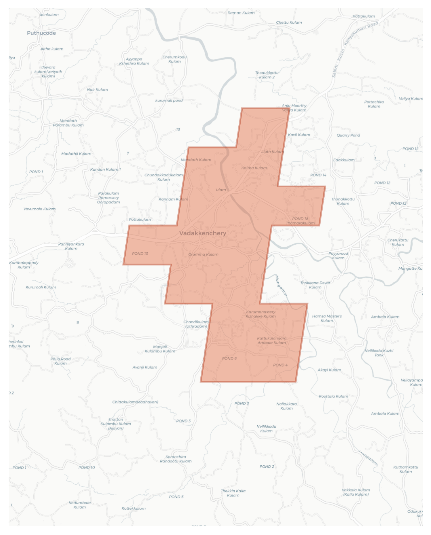 Vadakkenchery geographic map