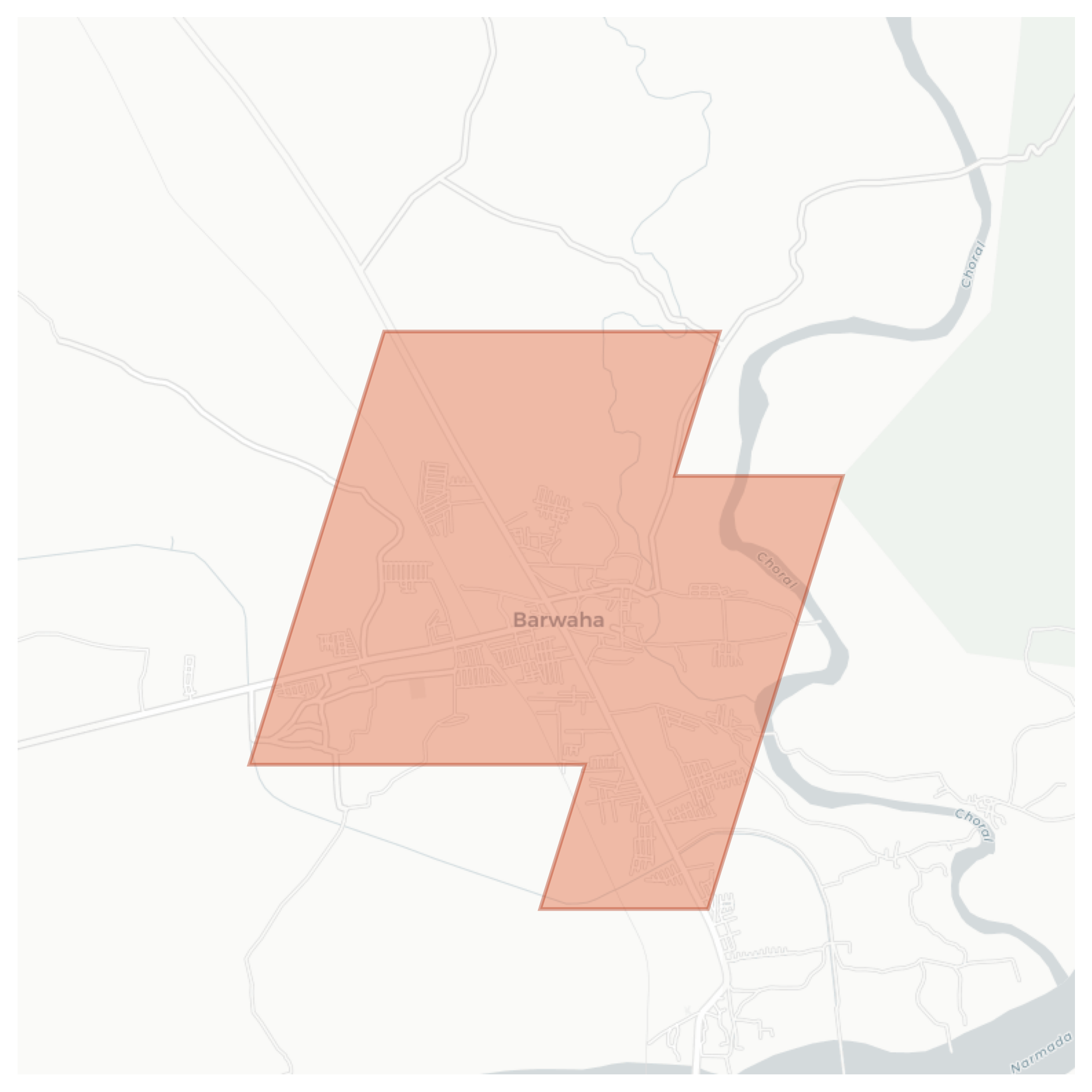 Barwaha geographic map