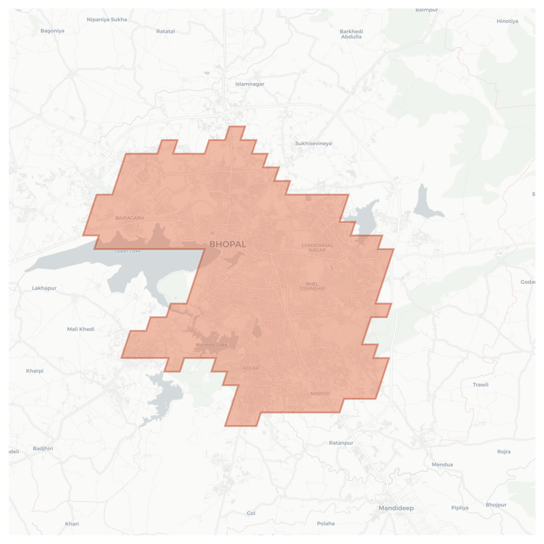 Bhopal geographic map