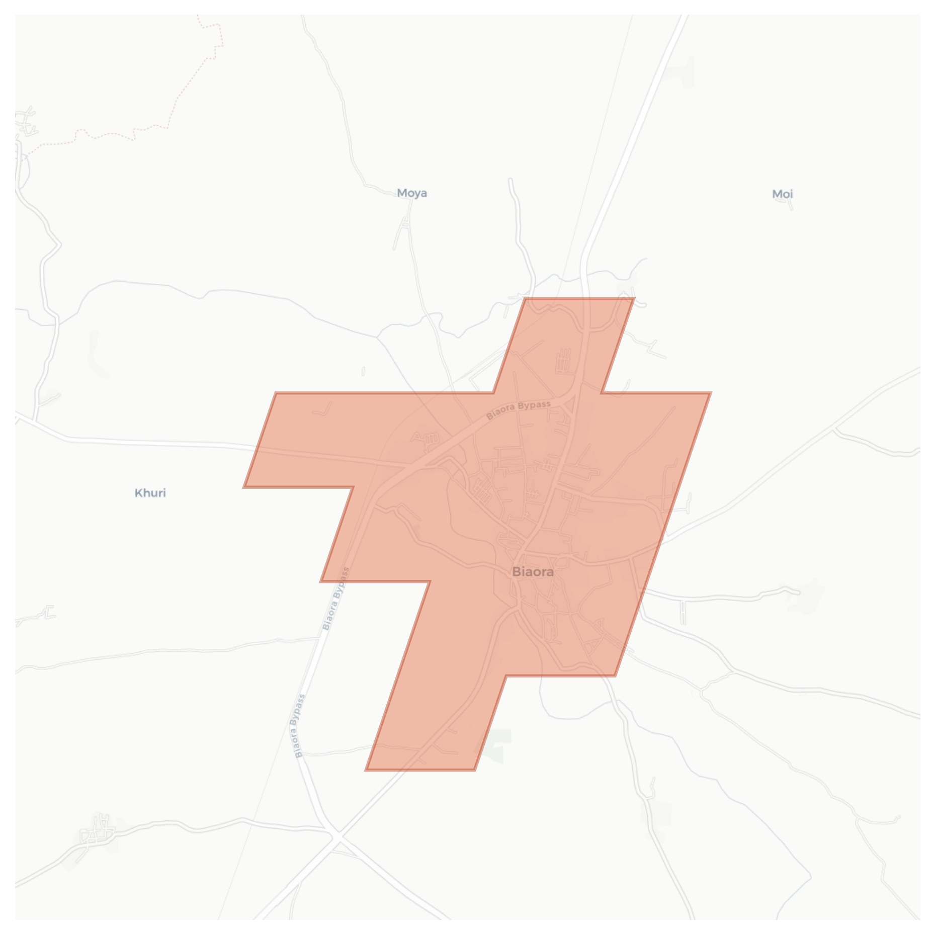 Biaora geographic map