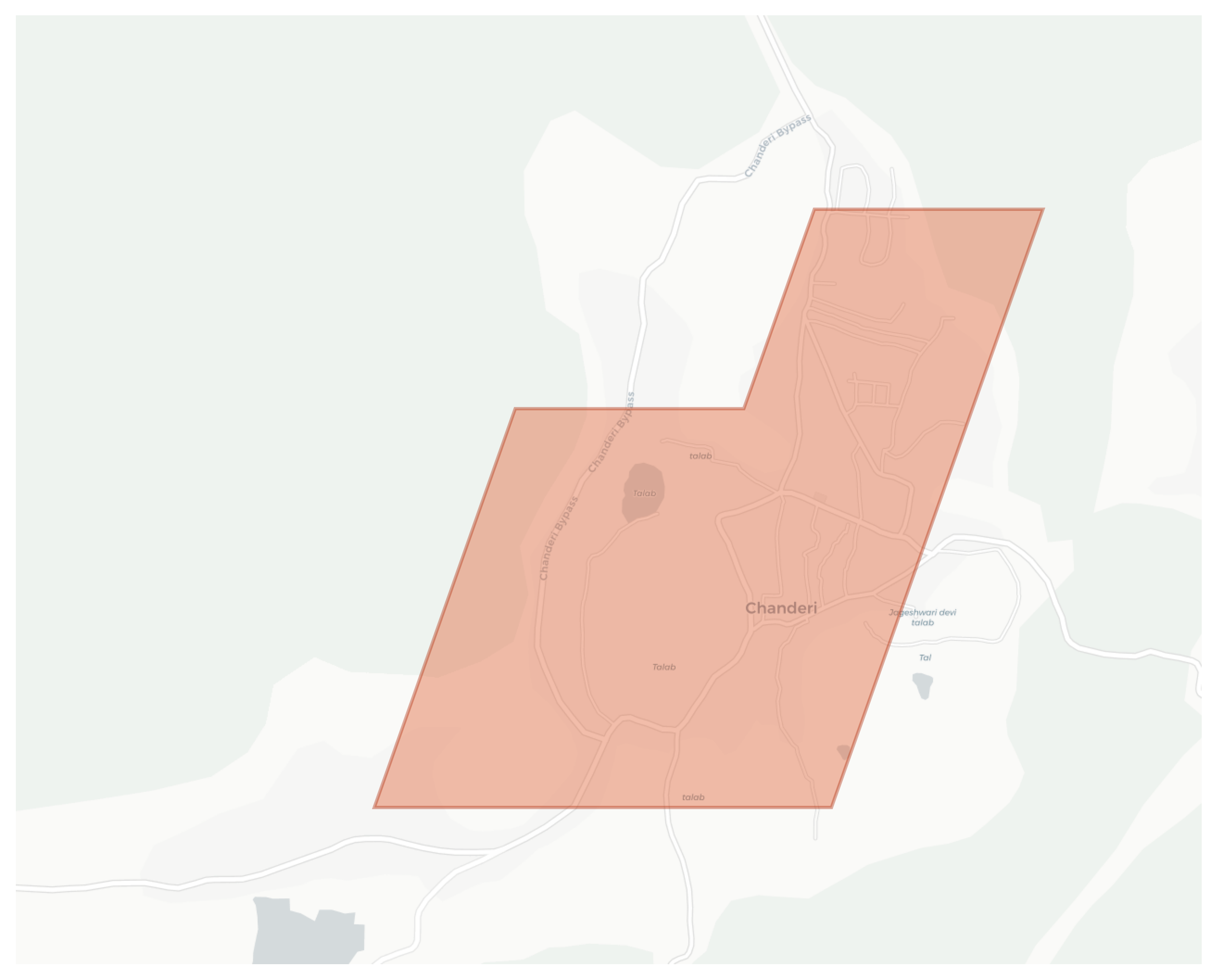 Chanderi geographic map