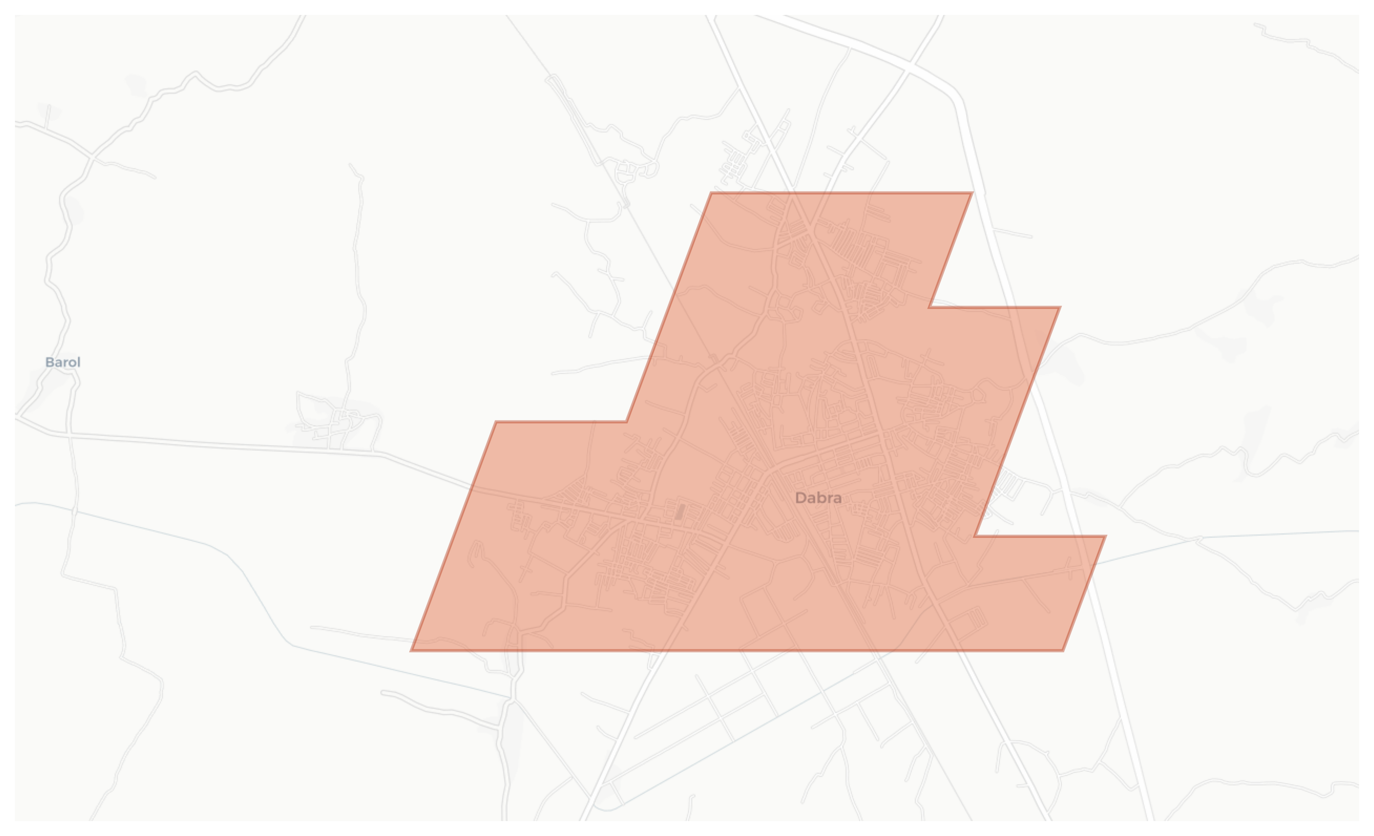 Dabra geographic map