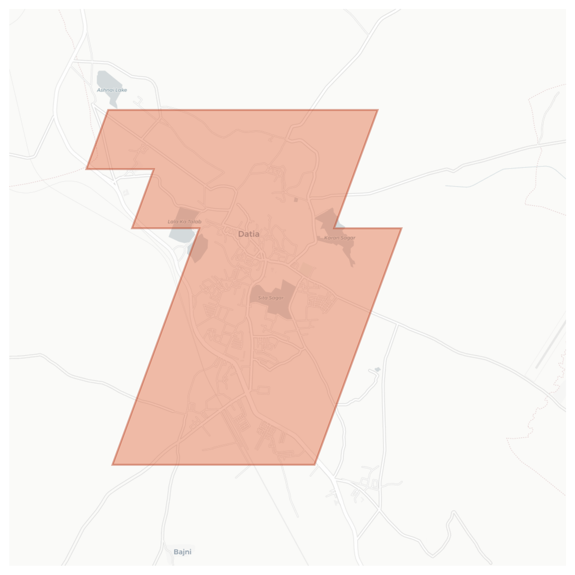 Datia geographic map