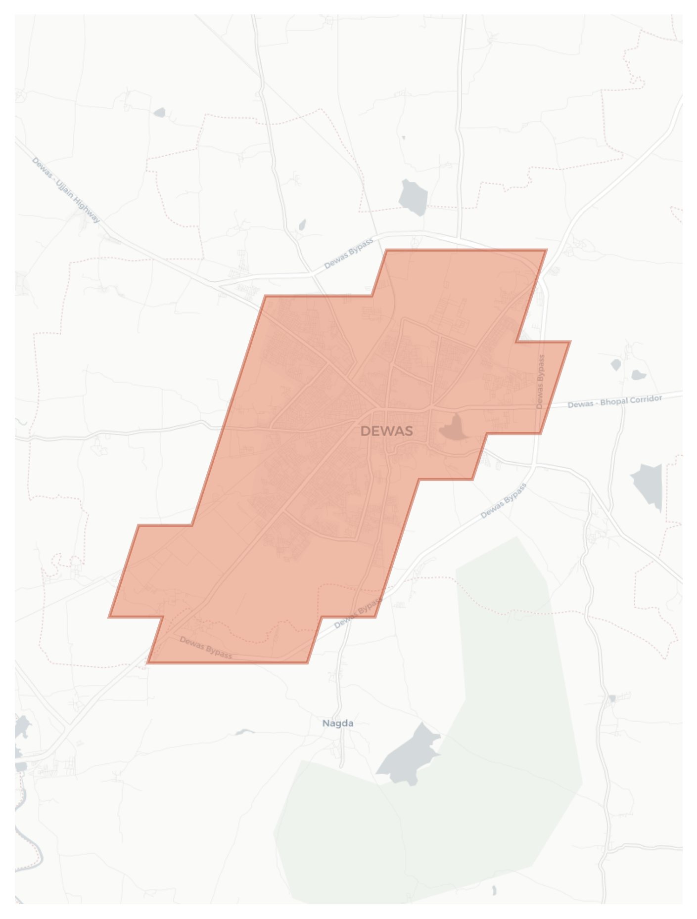 Dewas geographic map
