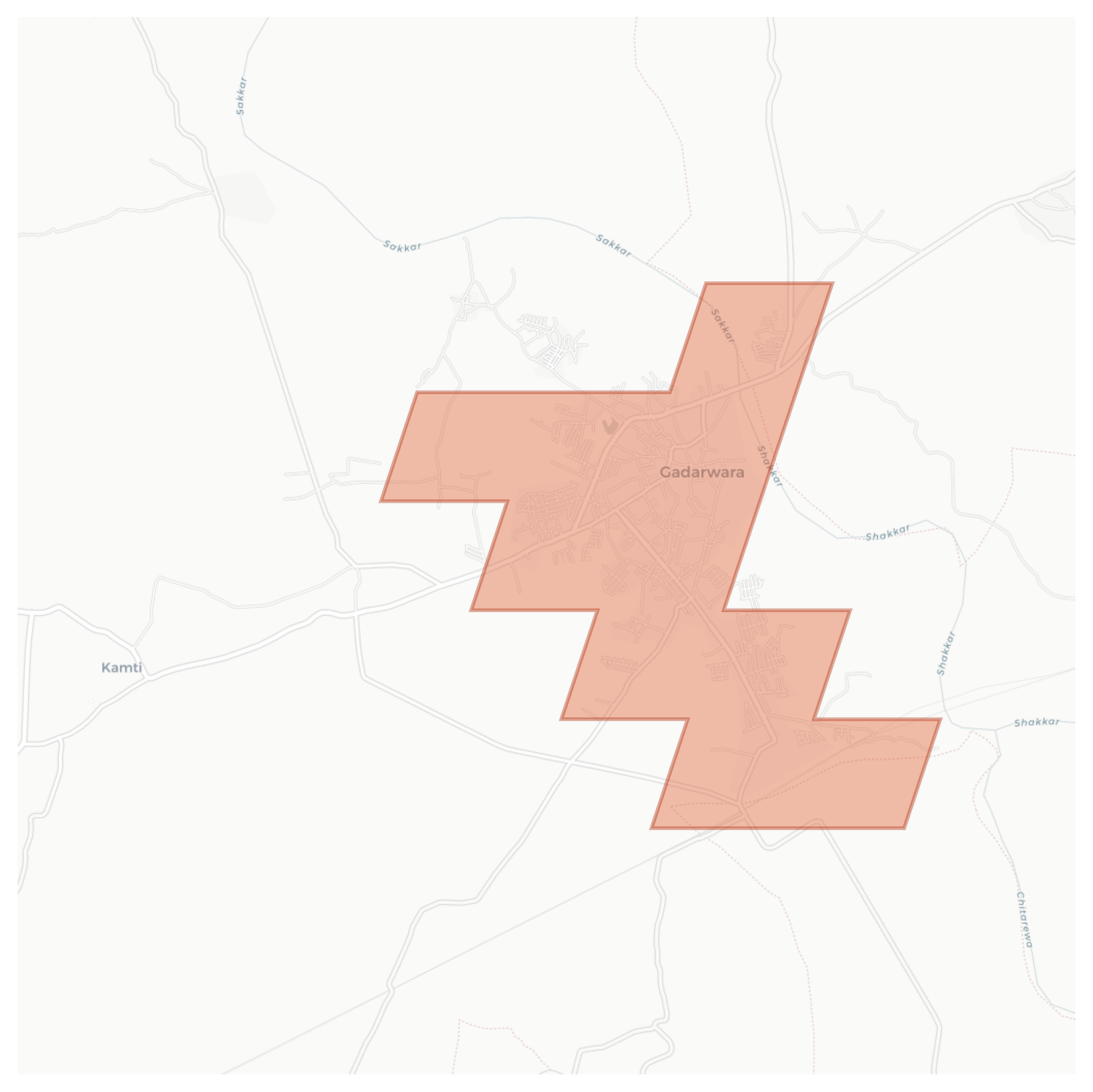 Gadarwara geographic map