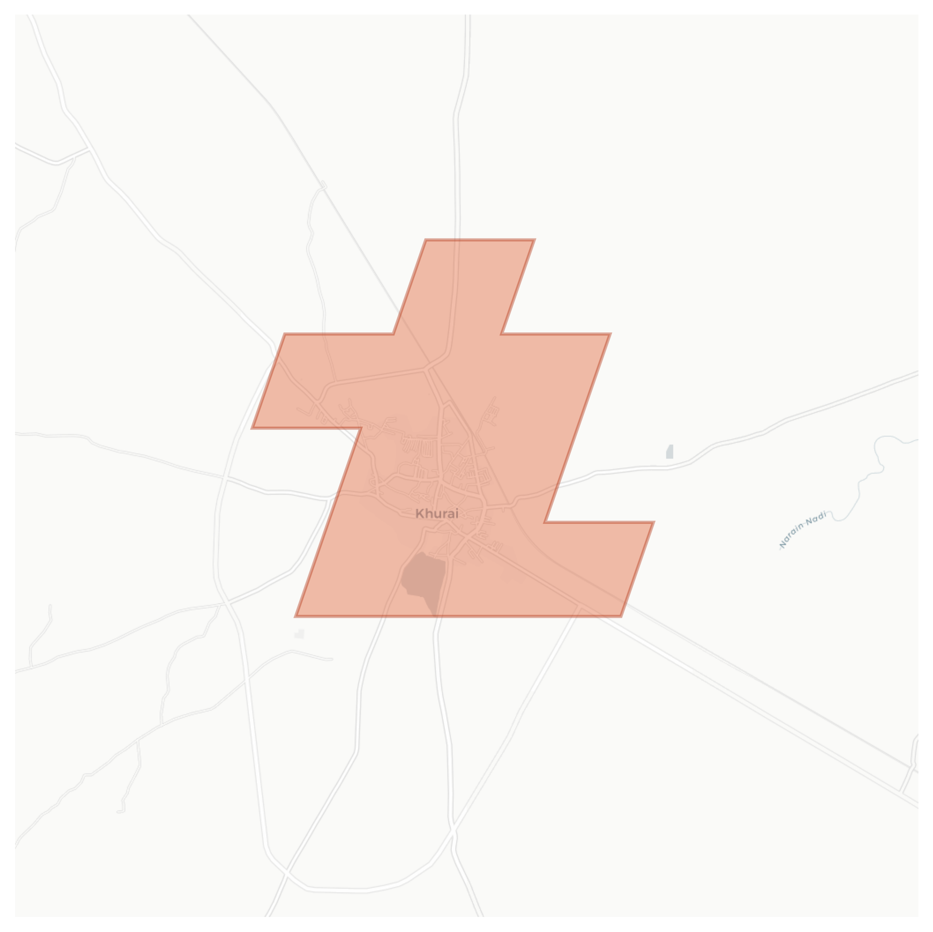 Khurai geographic map
