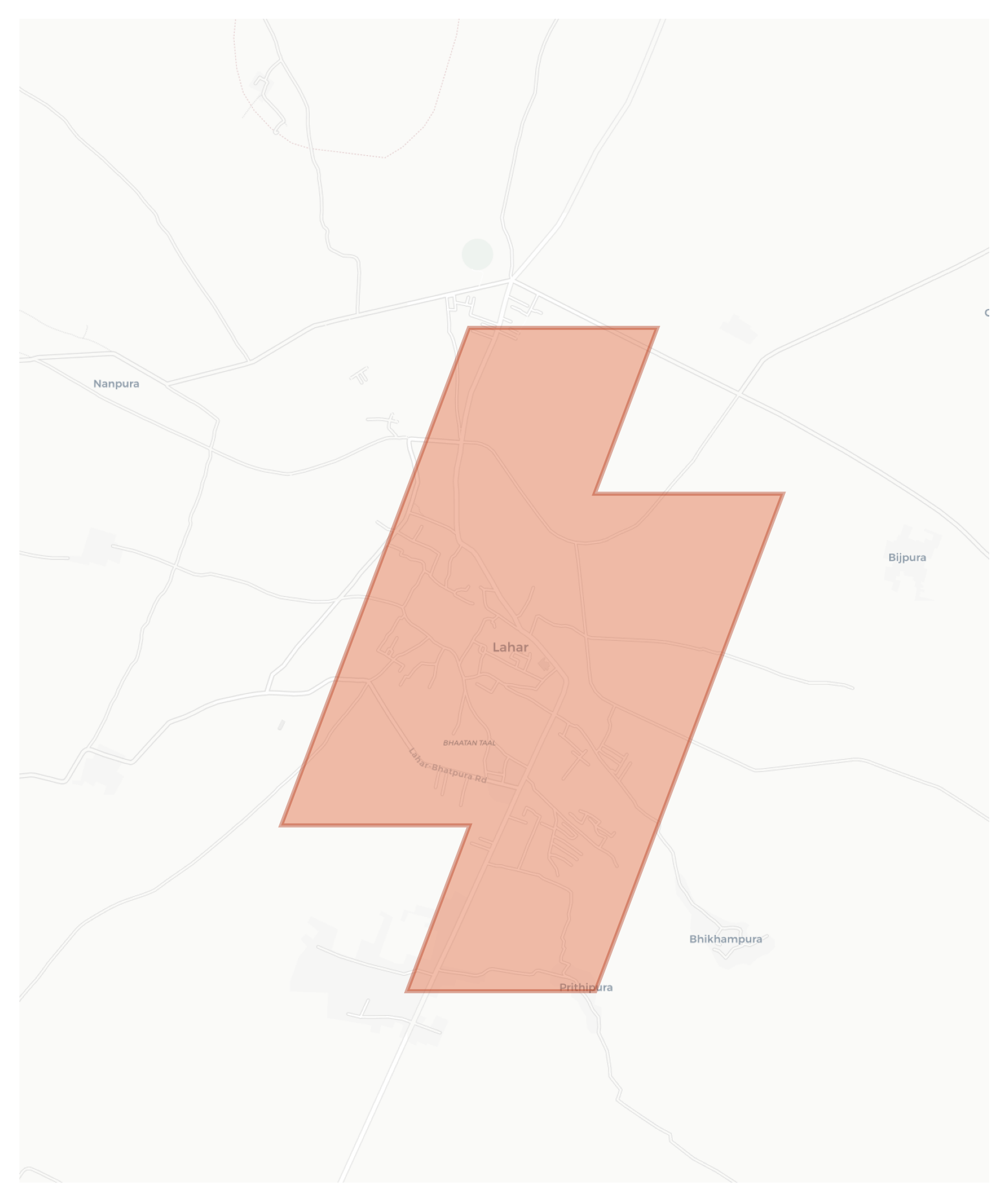 Lahar geographic map