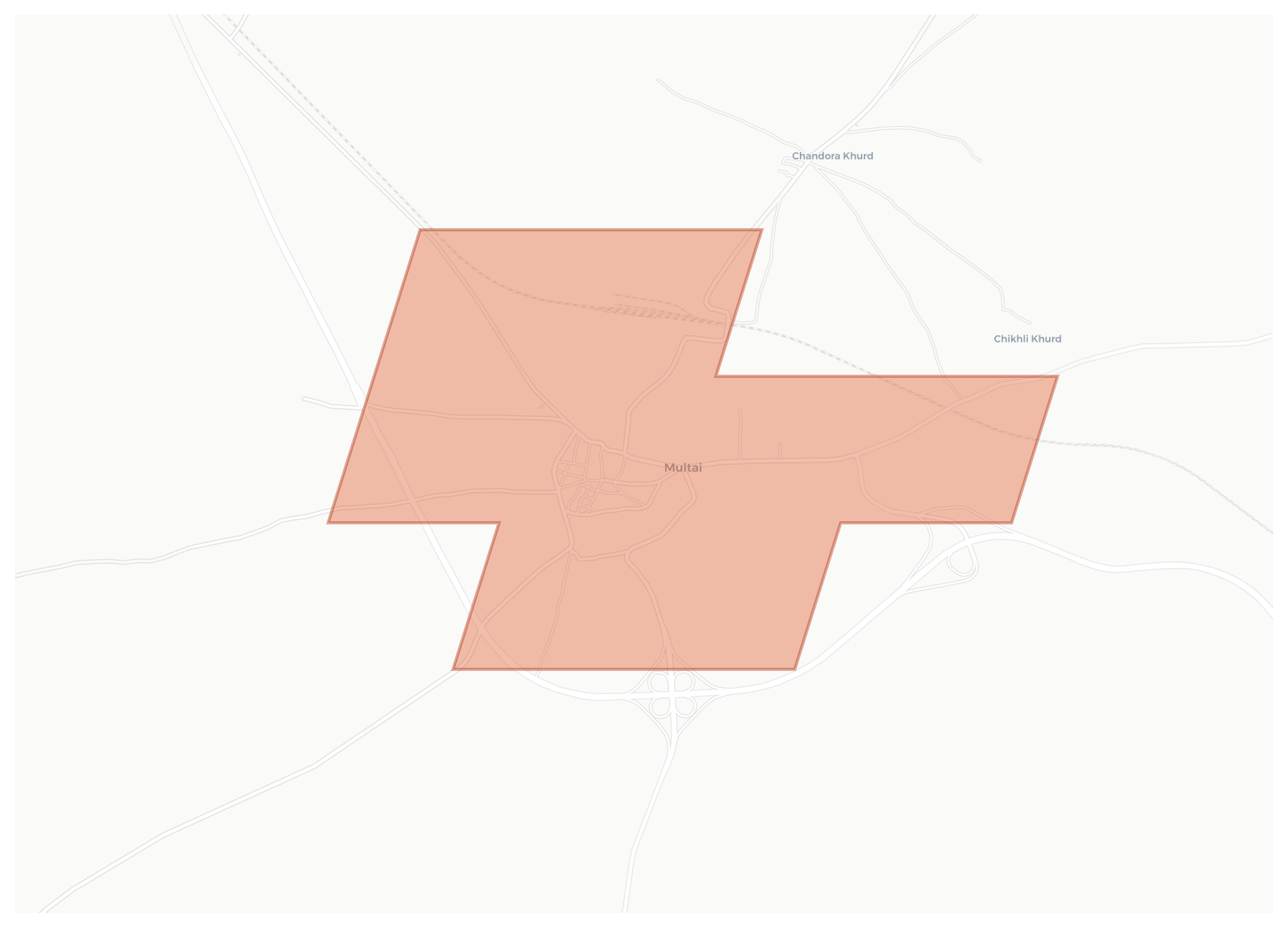 Multai geographic map