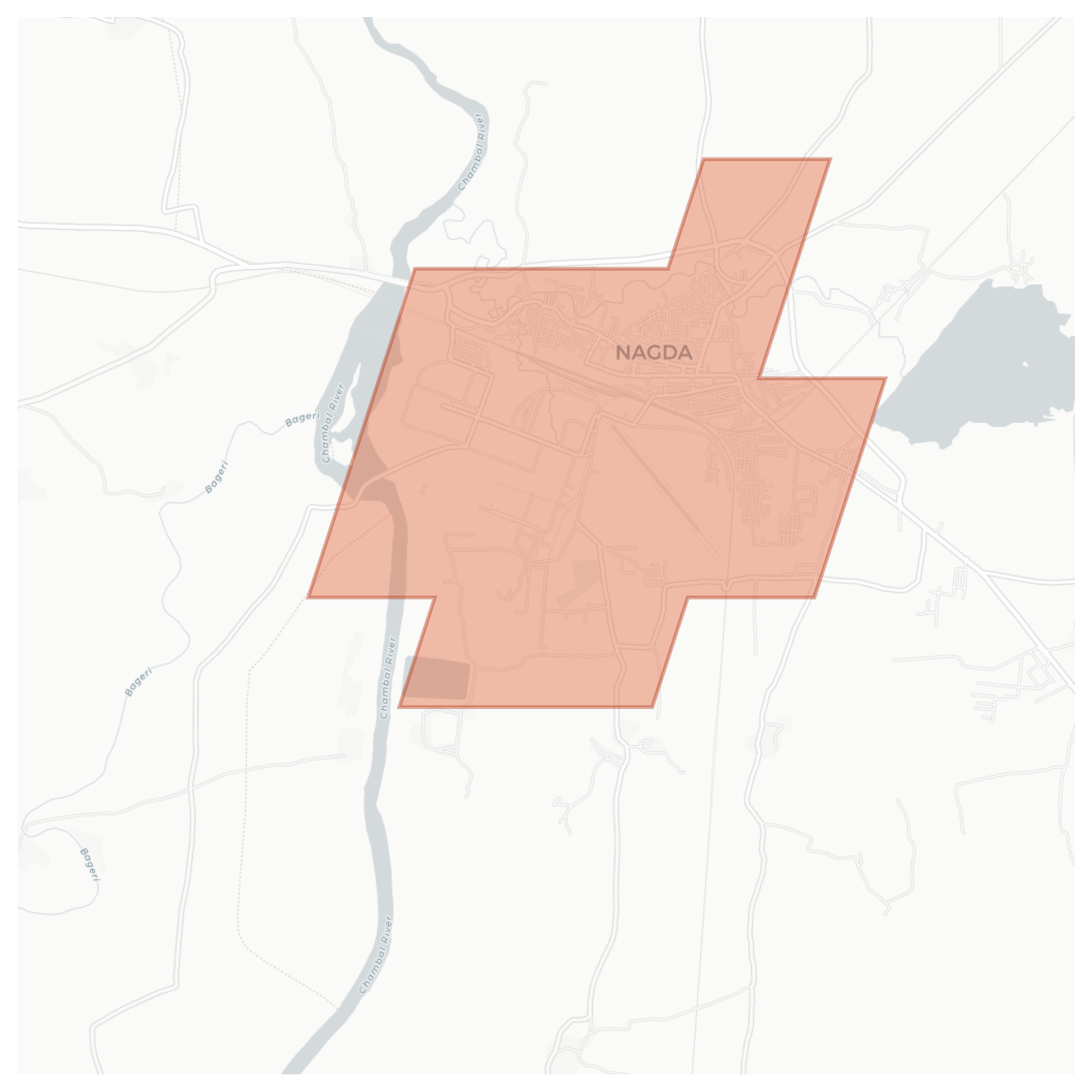 Nagda geographic map