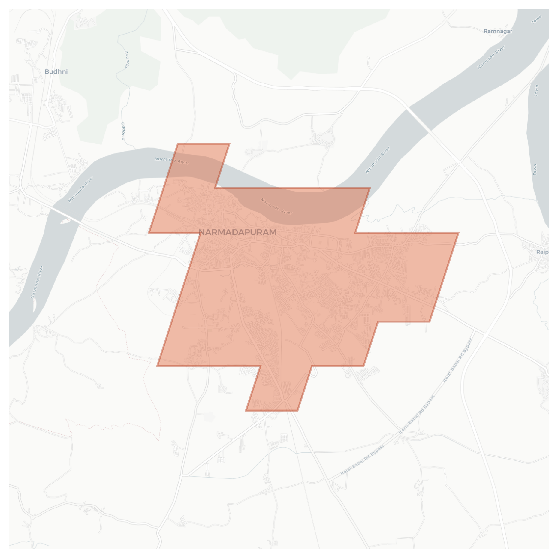Narmadapuram geographic map
