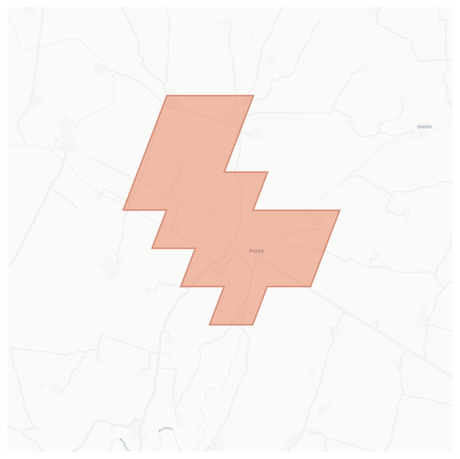 Porsa geographic map