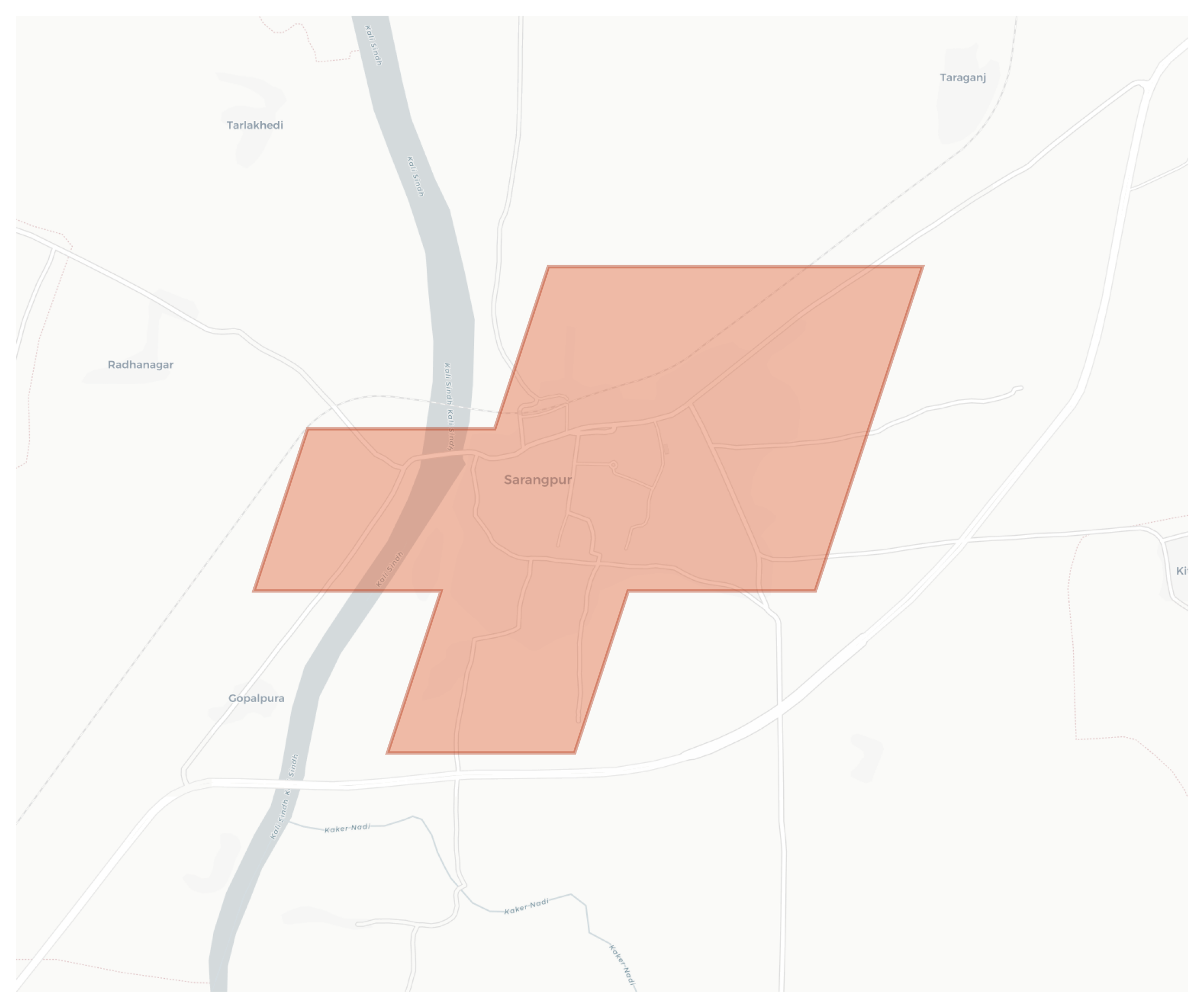 Sarangpur geographic map