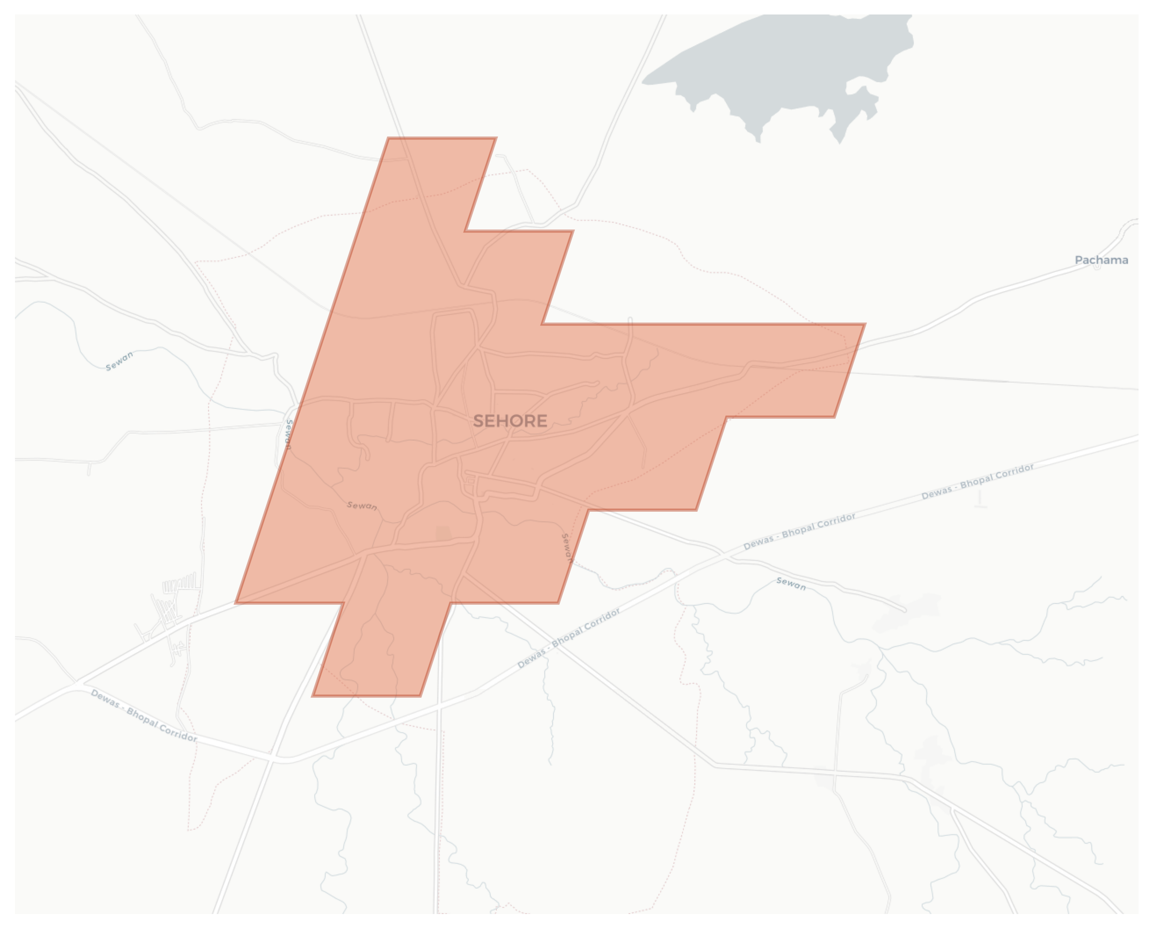 Sehore geographic map