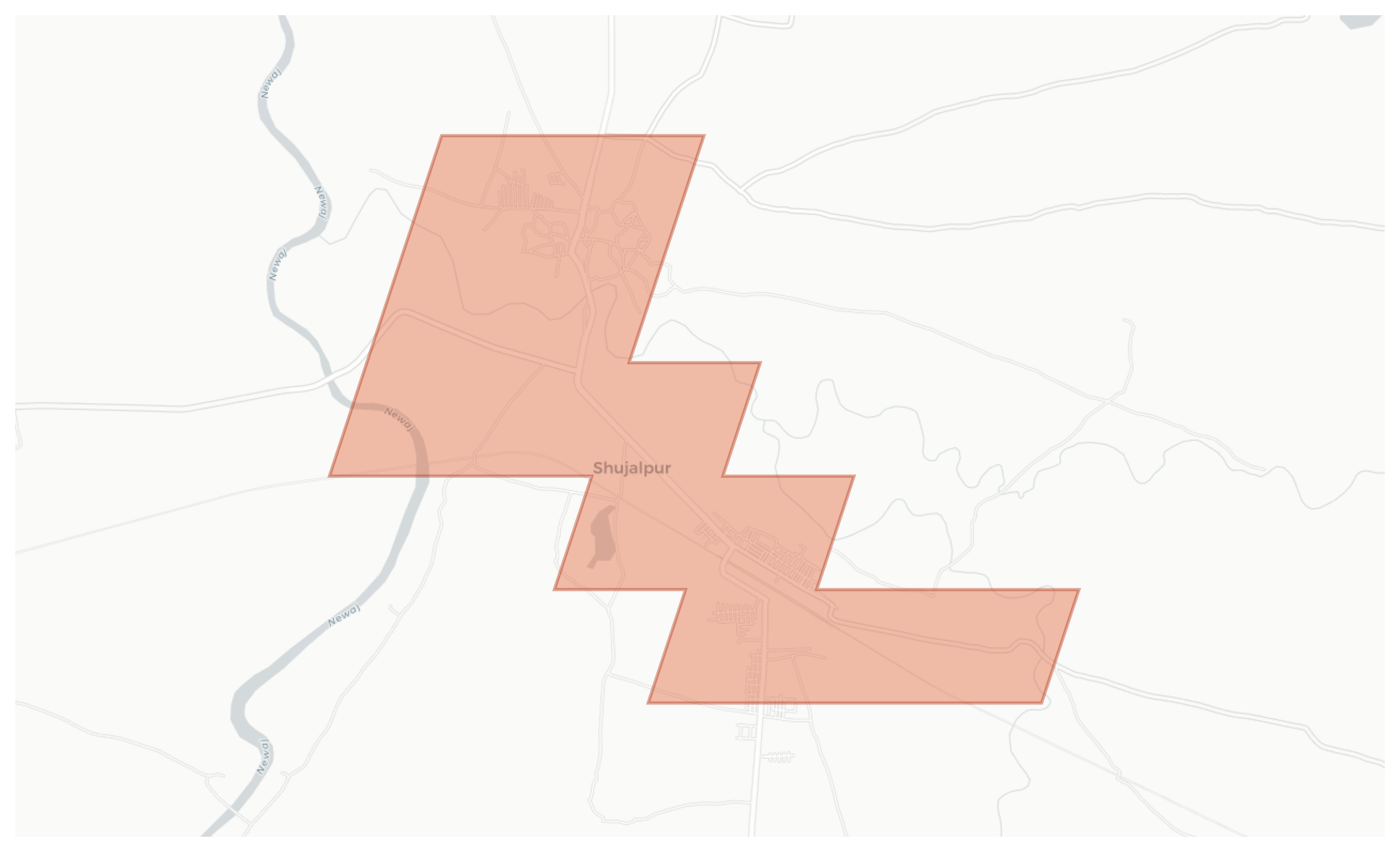 Shujalpur geographic map
