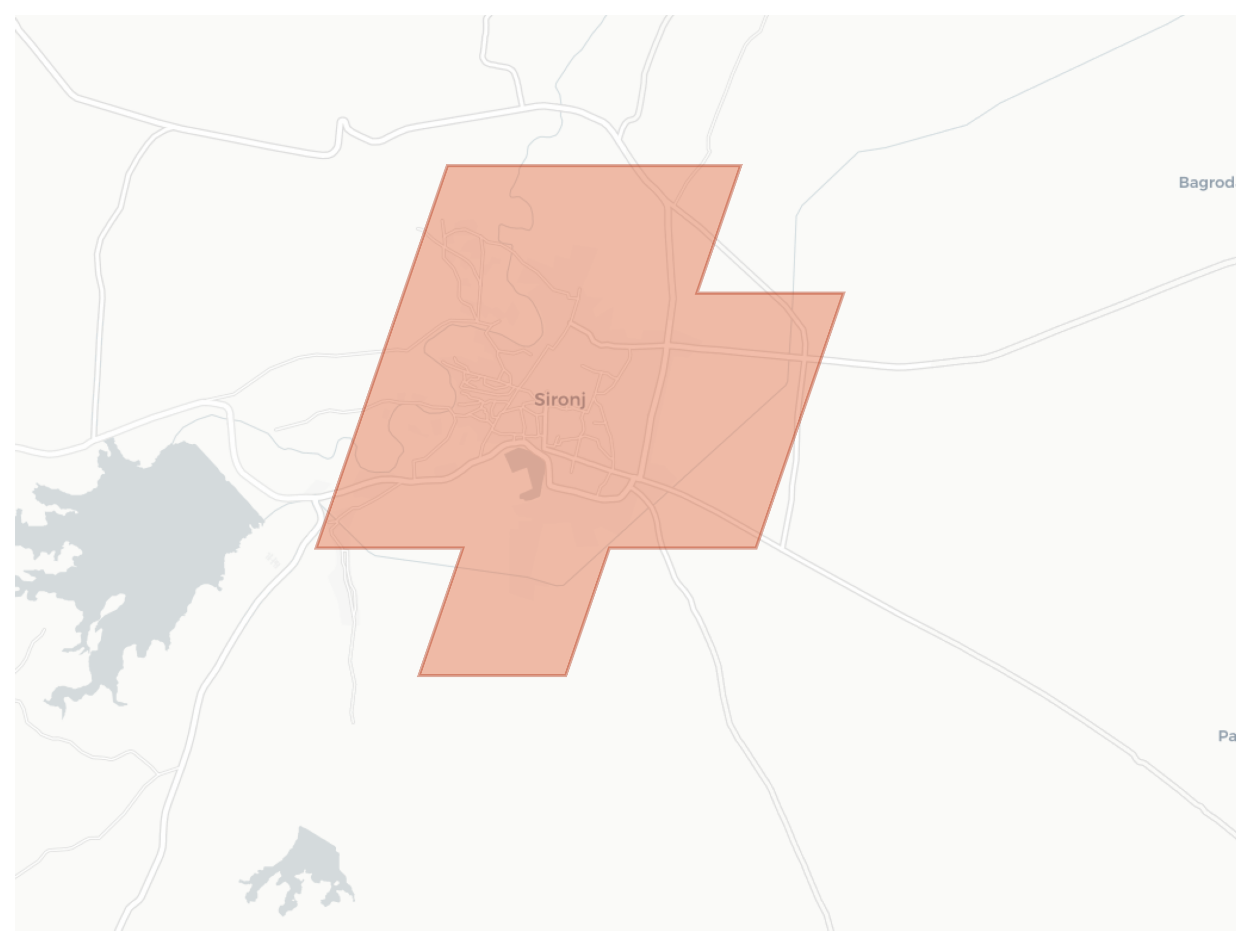 Sironj geographic map