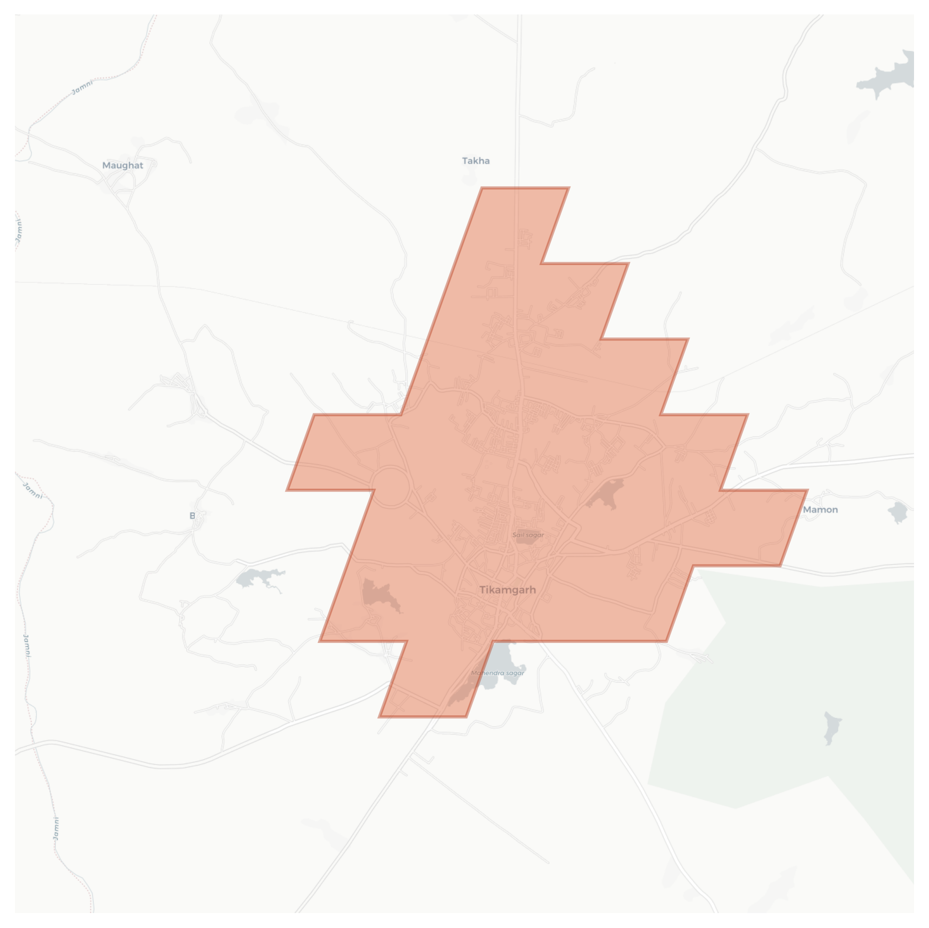 Tikamgarh geographic map