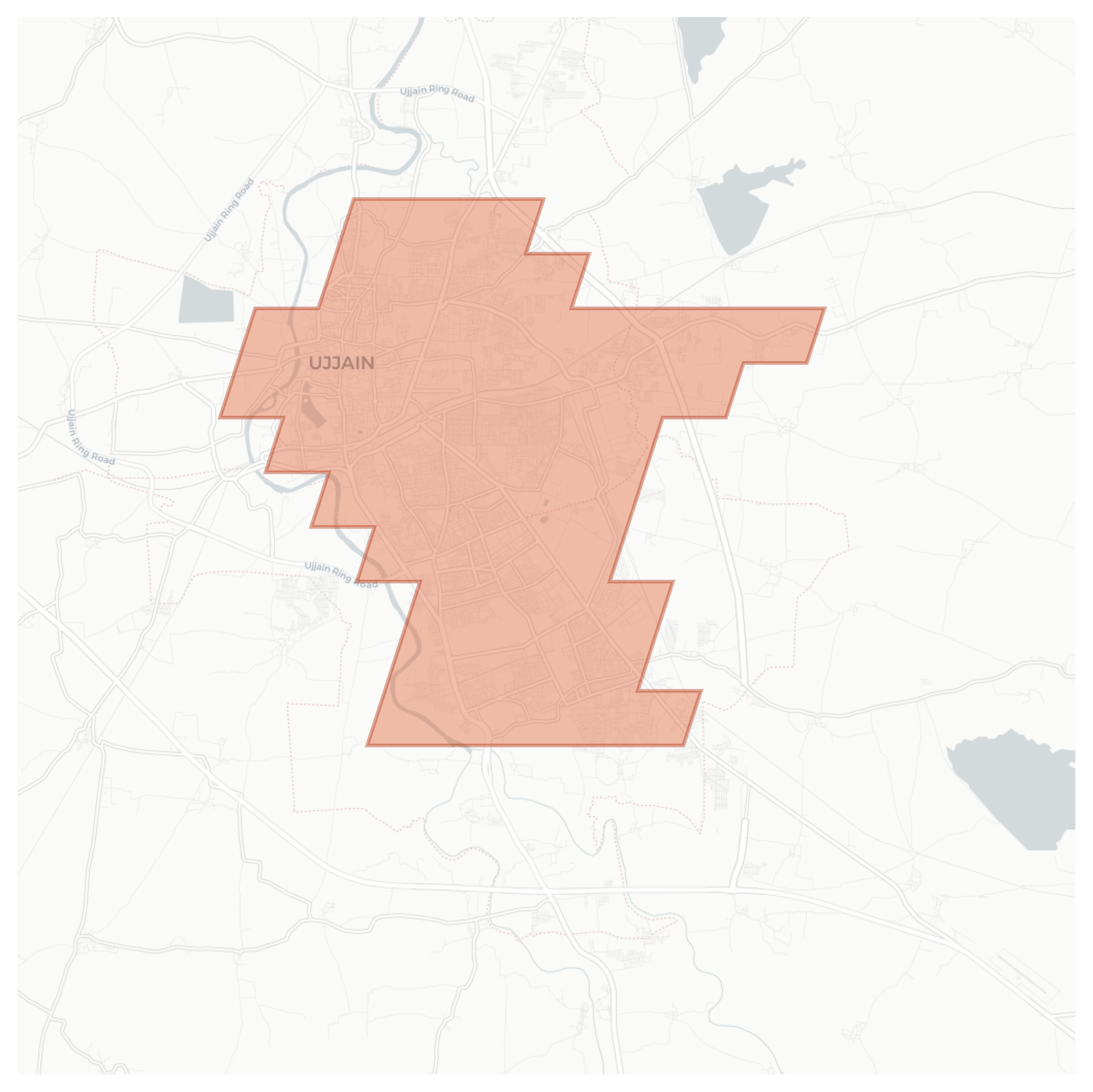 Ujjain geographic map