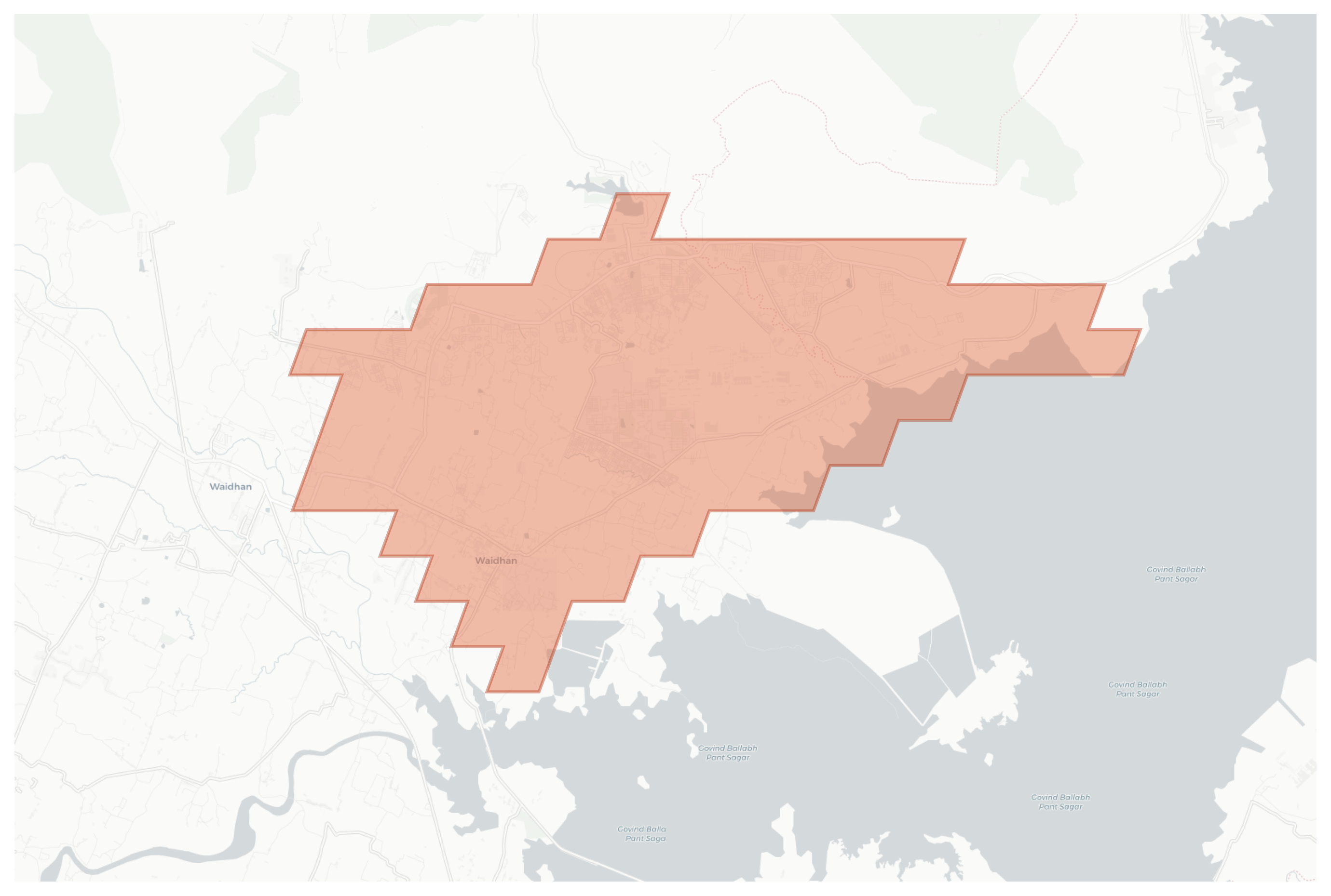 Waidhan geographic map