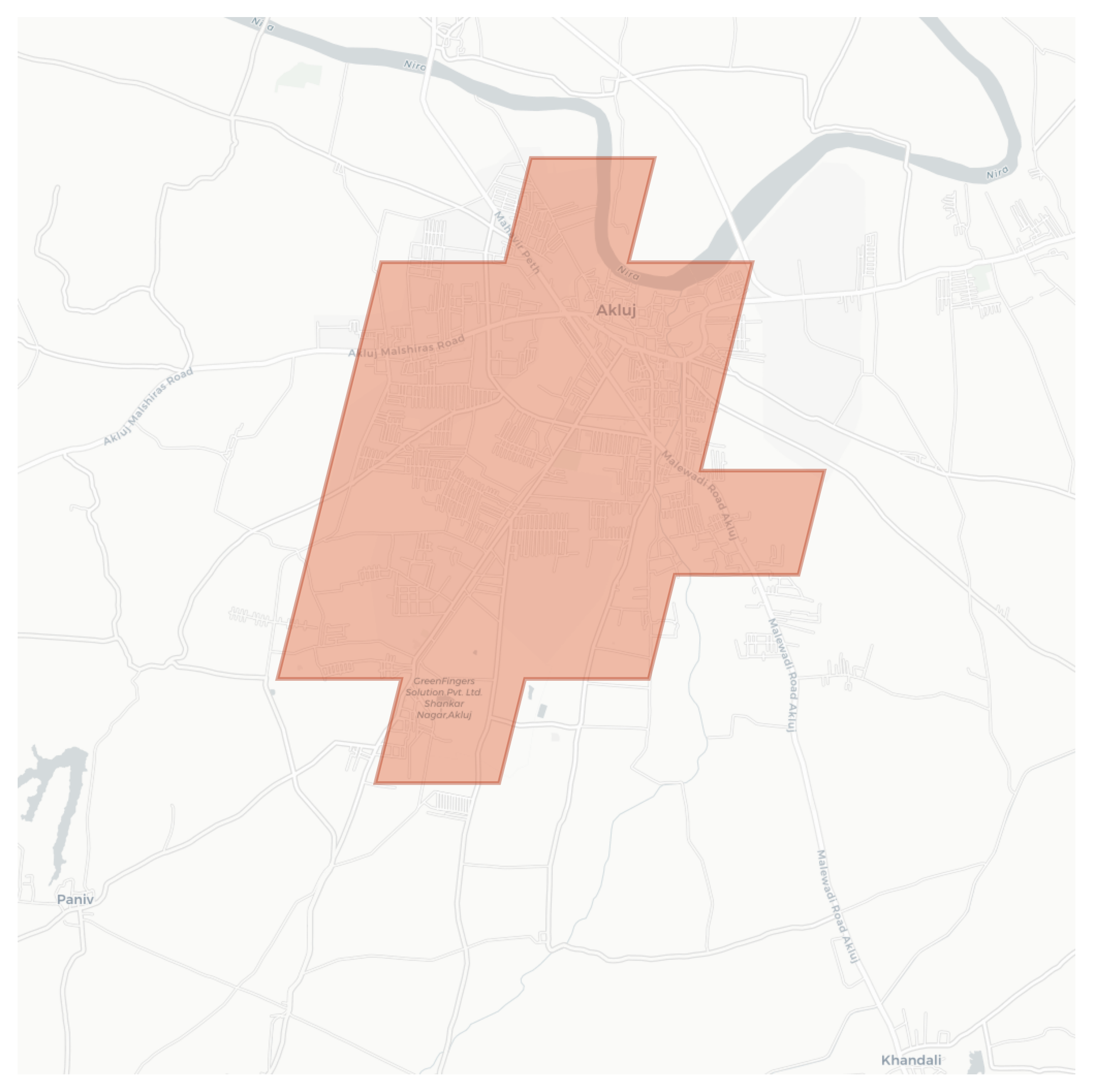 Akluj geographic map