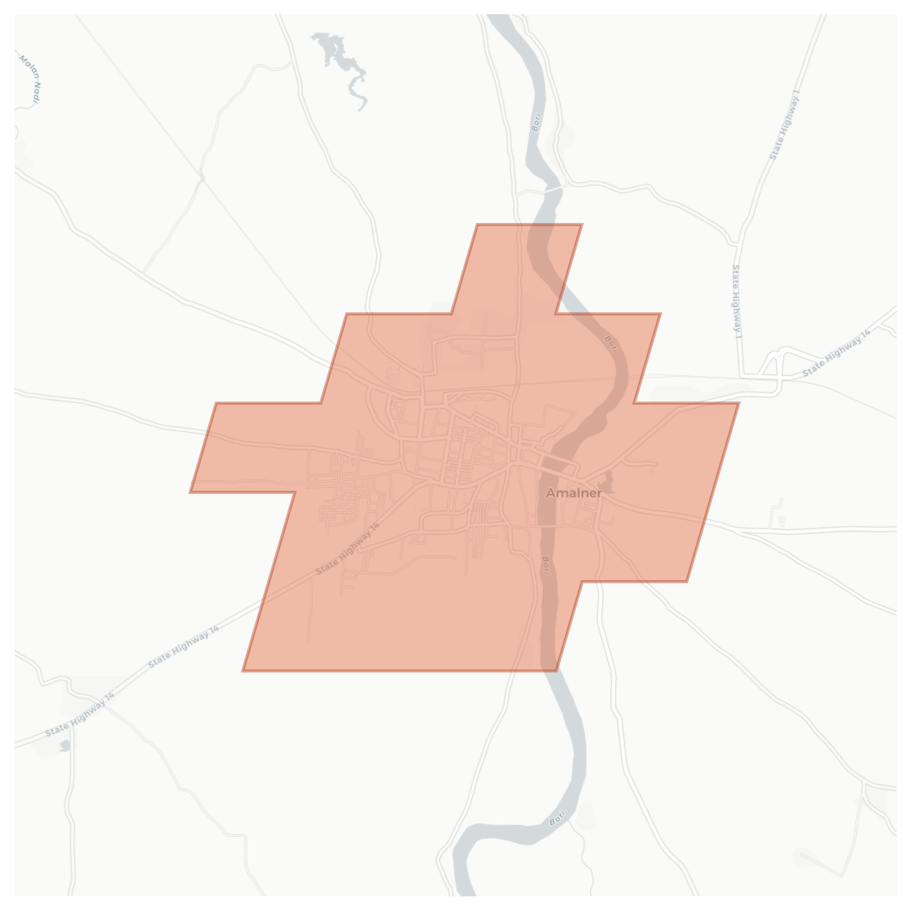 Amalner geographic map