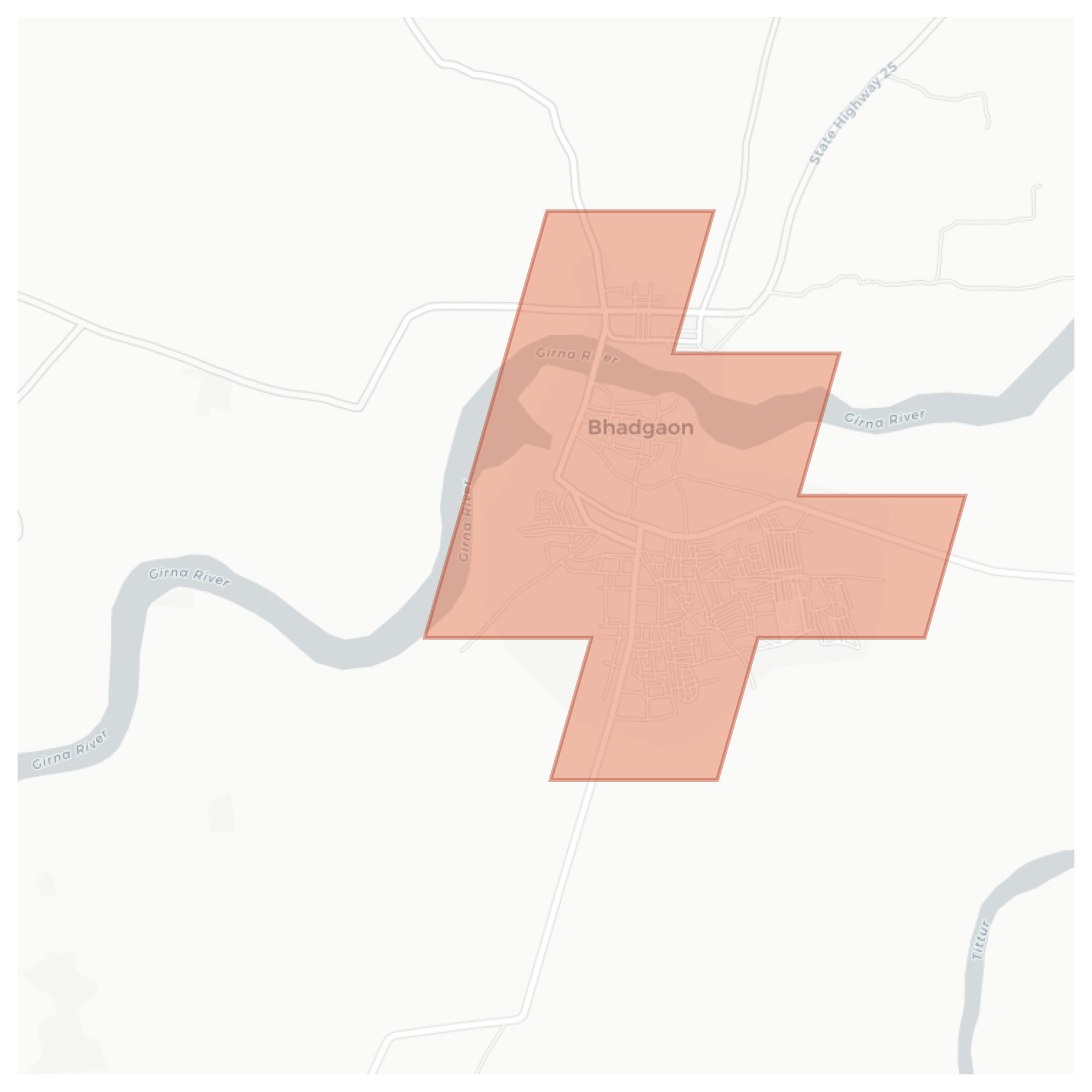 Bhadgaon geographic map