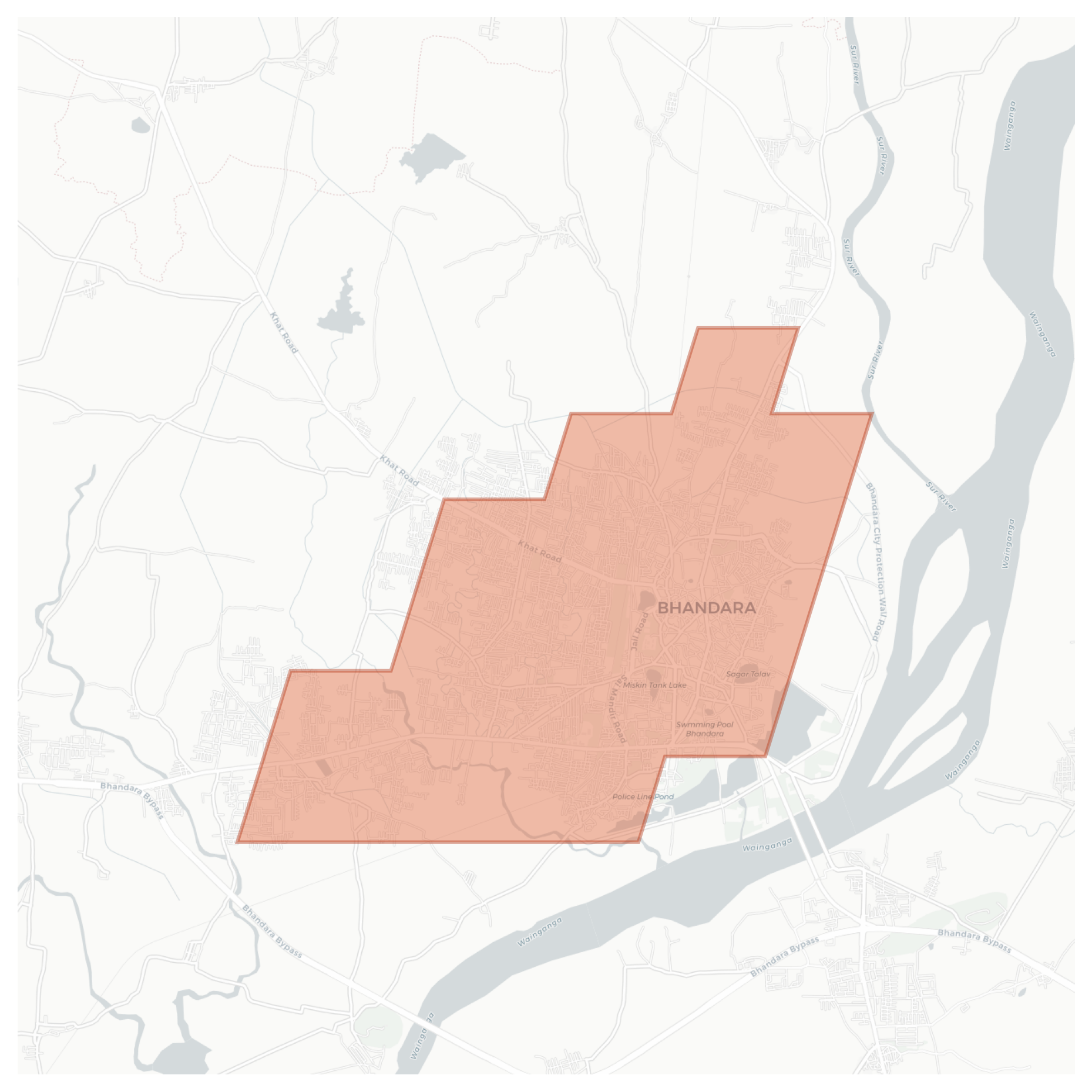 Bhandara geographic map
