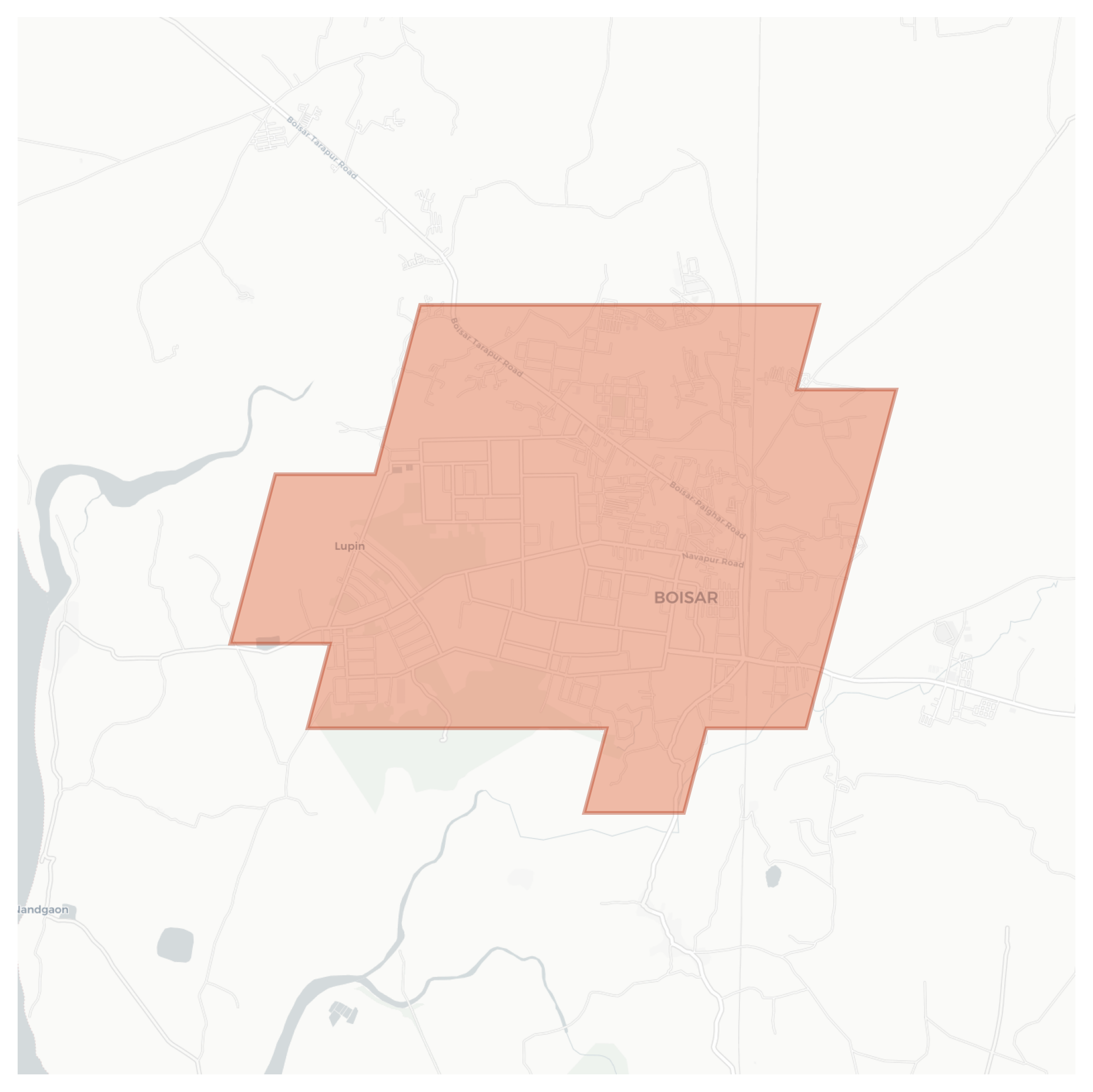 Boisar geographic map