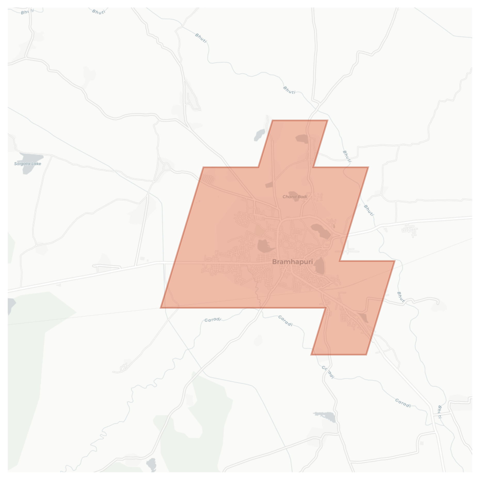 Brahmapuri geographic map