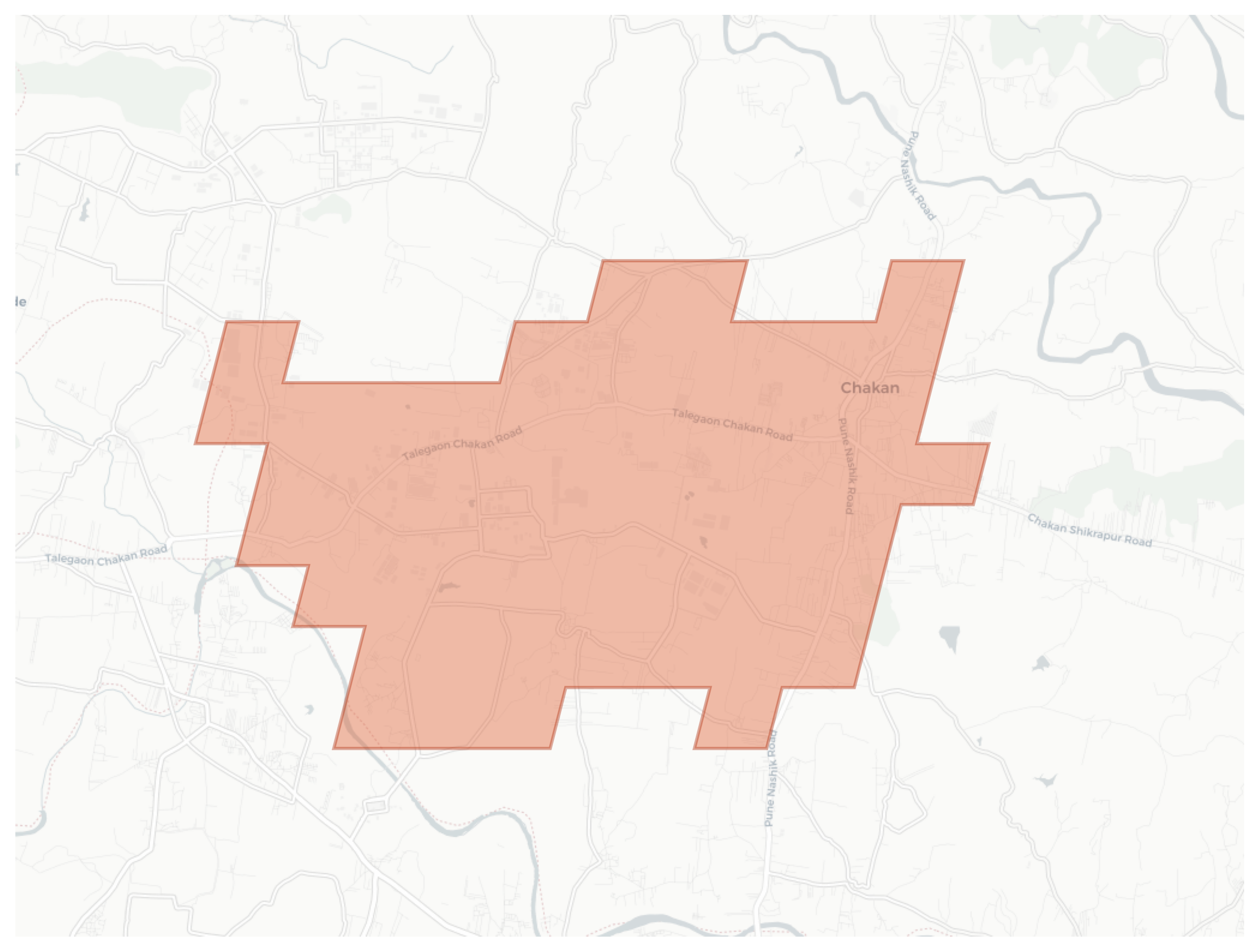 Chakan geographic map