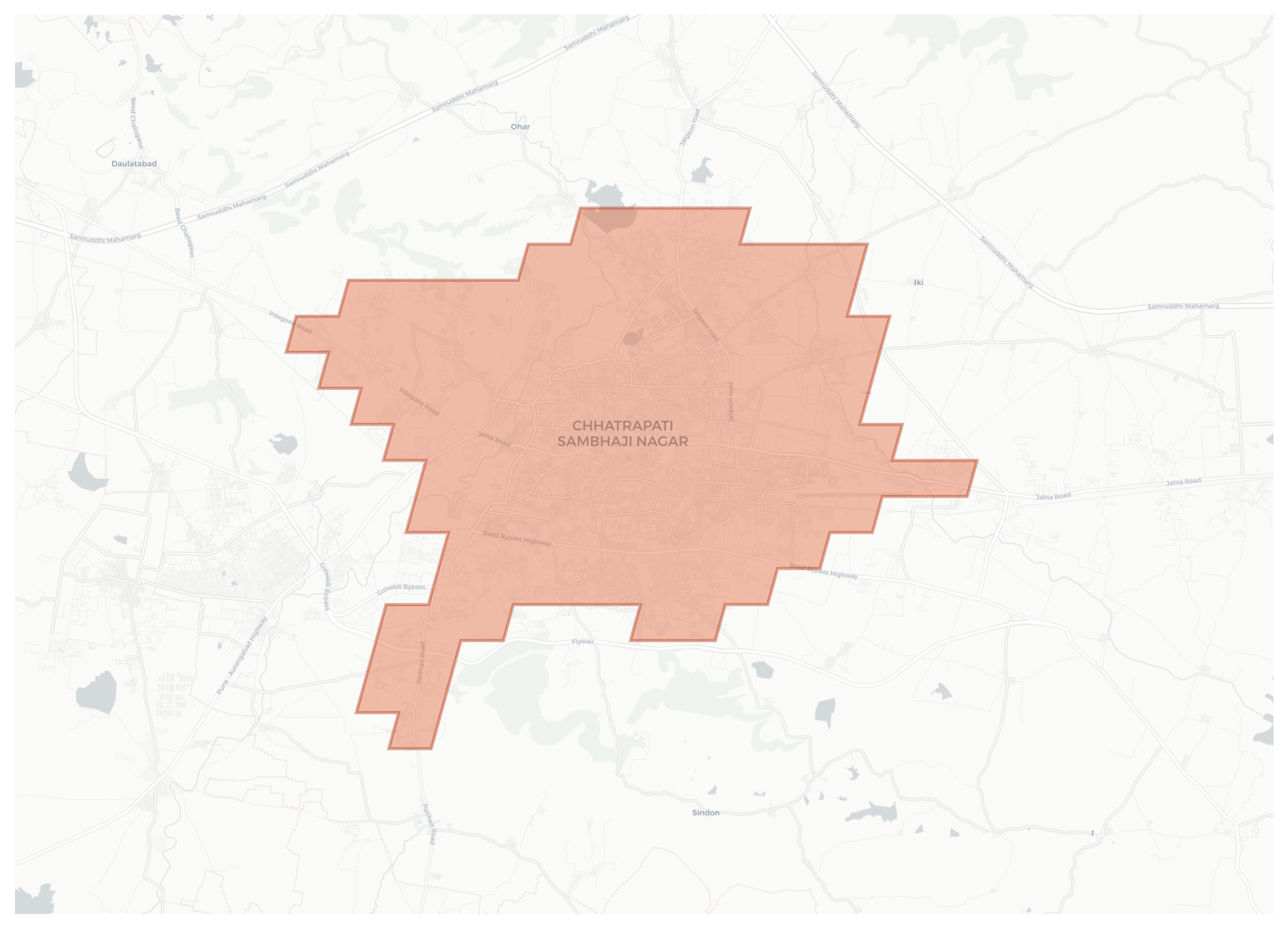 Chhatrapati Sambhajinagar geographic map